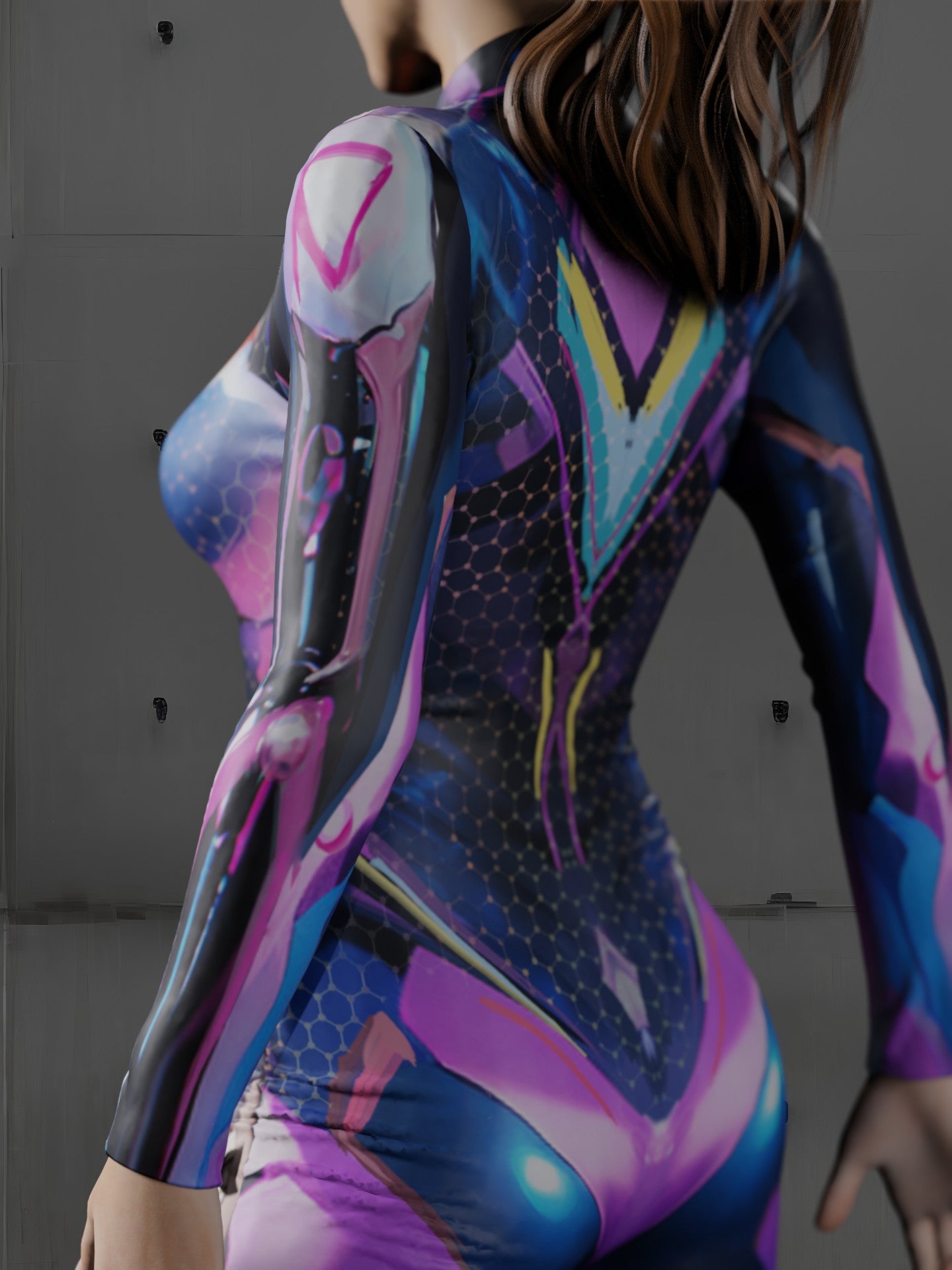 Halloween Space Superhero Costume for Women (Customizable), Cyberpunk Rave Party Outfit, Superhero Clothing SIT-HT-06, Handmade Gift