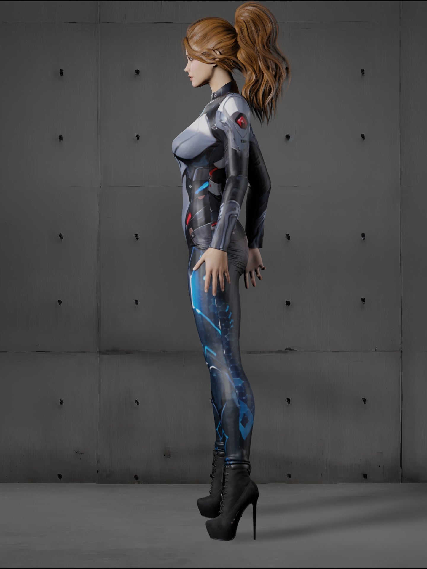 Halloween Cyber Superhero Costume for Women (Customizable), Cyberpunk Rave Party Outfit, Burning Man clothing SIT-HT-04, Handmade Gift