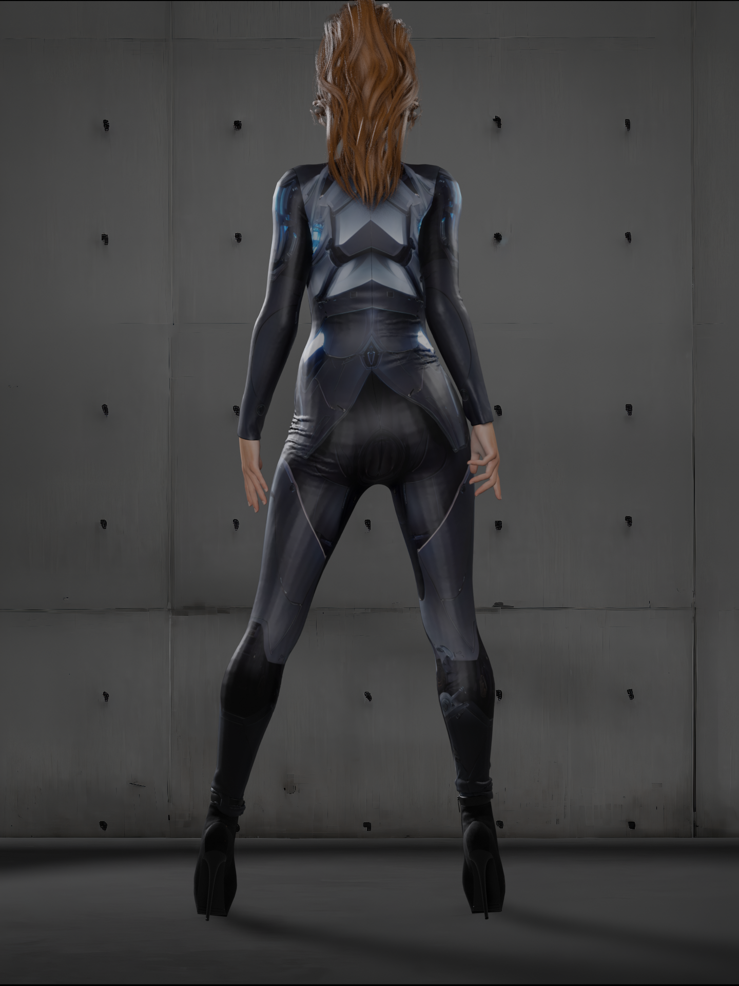 Halloween Grey Blue Cyber Armor Costume for Women (Custom Fit Available), Cyberpunk Rave Party Outfit, Burning Man clothing A168