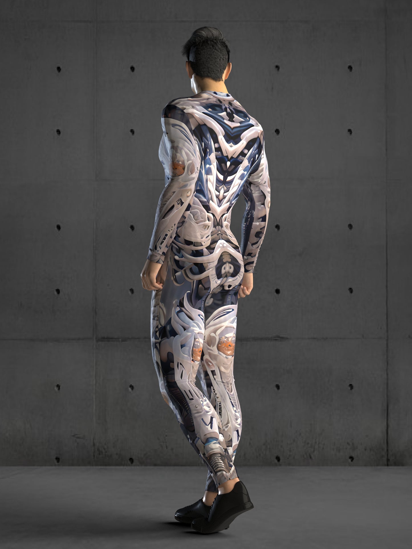 Skeleton Robot Costume, Halloween Skeleton Armor Costume, A125M