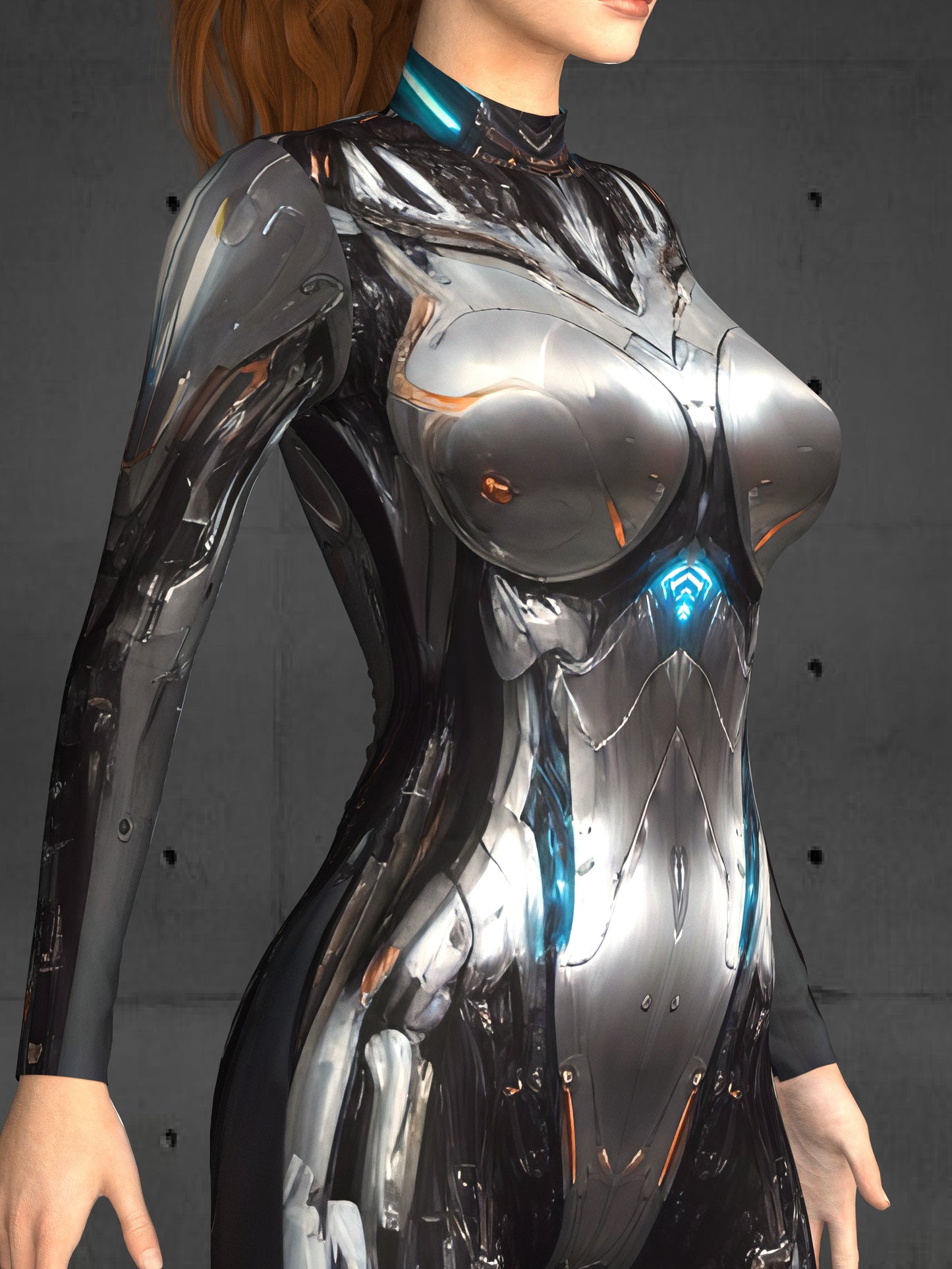 Futuristic Cyborg Armor Costume, Cyberpunk Clothing, Rave Party Costumes, Halloween Robot Costume, Burning Man Outfit A142