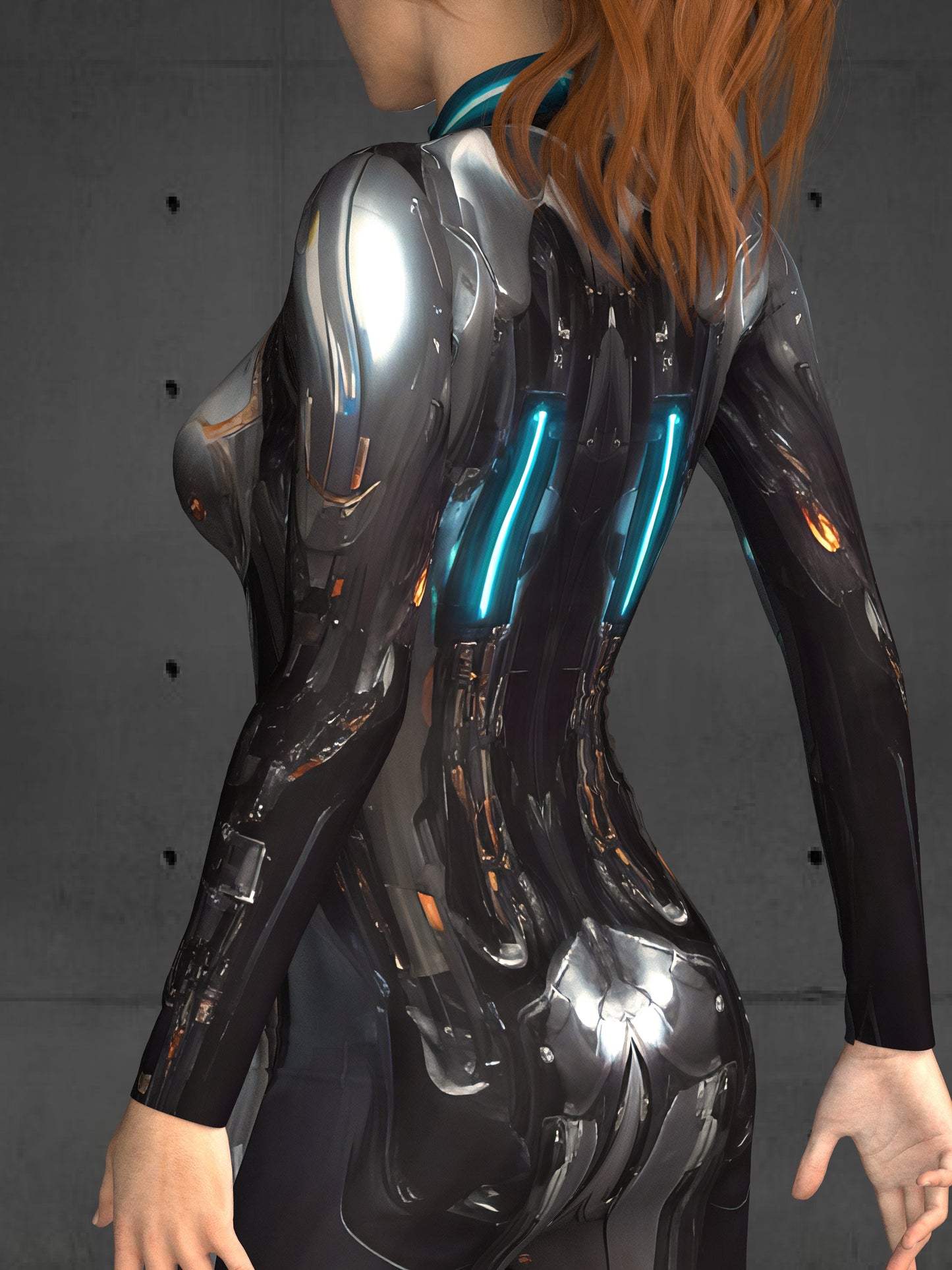 Futuristic Cyborg Armor Costume, Cyberpunk Clothing, Rave Party Costumes, Halloween Robot Costume, Burning Man Outfit A142