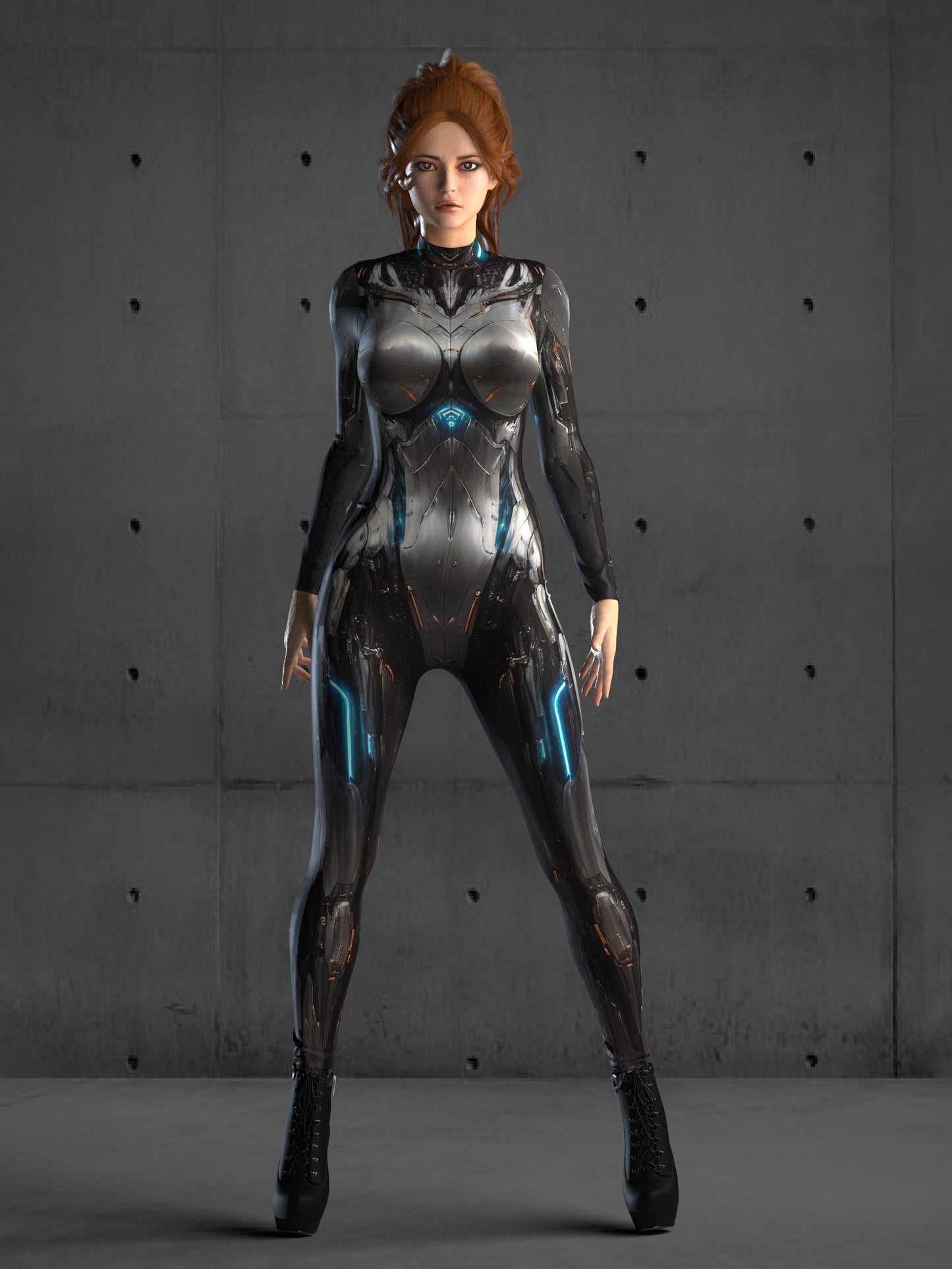 Futuristic Cyborg Armor Costume, Cyberpunk Clothing, Rave Party Costumes, Halloween Robot Costume, Burning Man Outfit A142