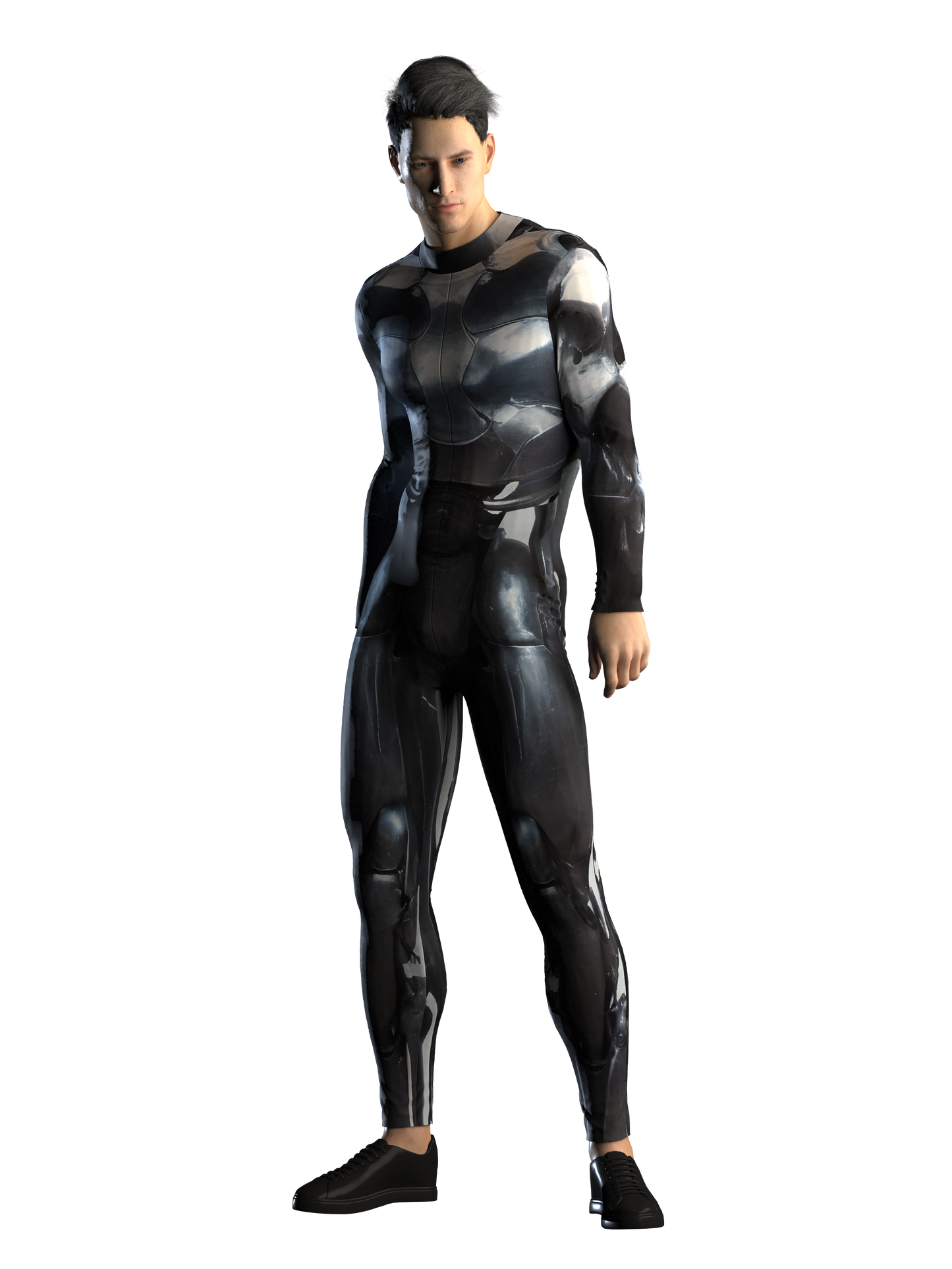 Black and Silver Space Armor Costume Men (Custom Fit Available), Rave Costume Men, Festival Bodysuit, Halloween Armor Costume, A146M