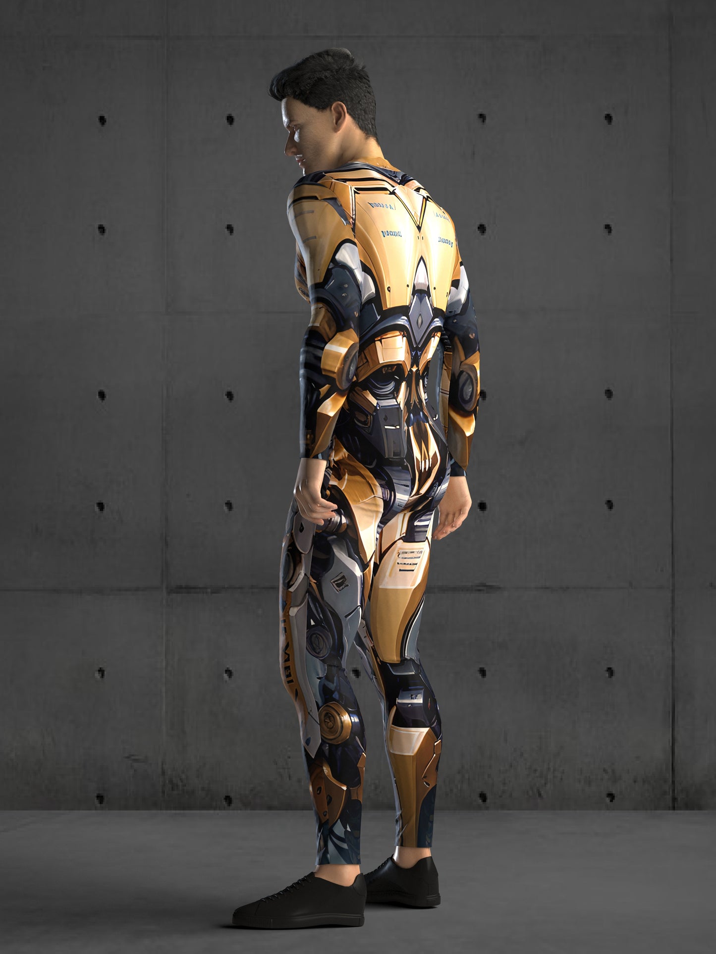 Cyborg Costume Men, Rave Costume Men, Festival Bodysuit Men, Rave Bodysuit Men, Halloween Armor Costume, A155M