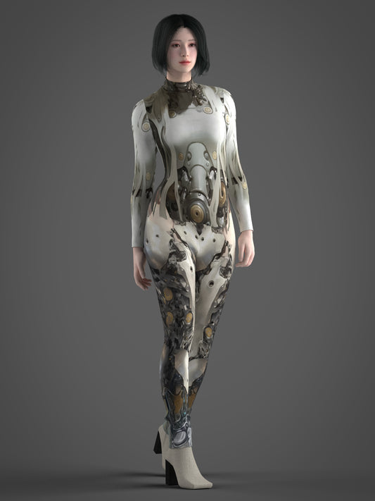 Robot Alien Costume(Custom Fit Available), Futuristic Costume, Cyberpunk Costumes, Liquid Robot Costume, Halloween Costume, Burning man