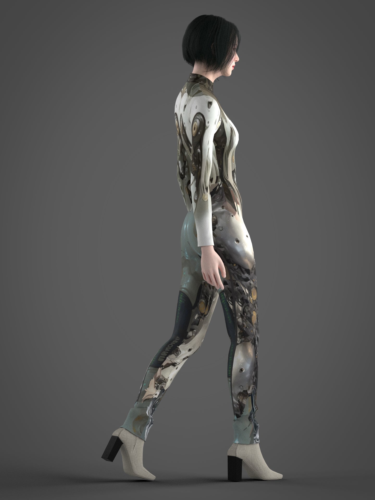 Robot Alien Costume(Custom Fit Available), Futuristic Costume, Cyberpunk Costumes, Liquid Robot Costume, Halloween Costume, Burning man