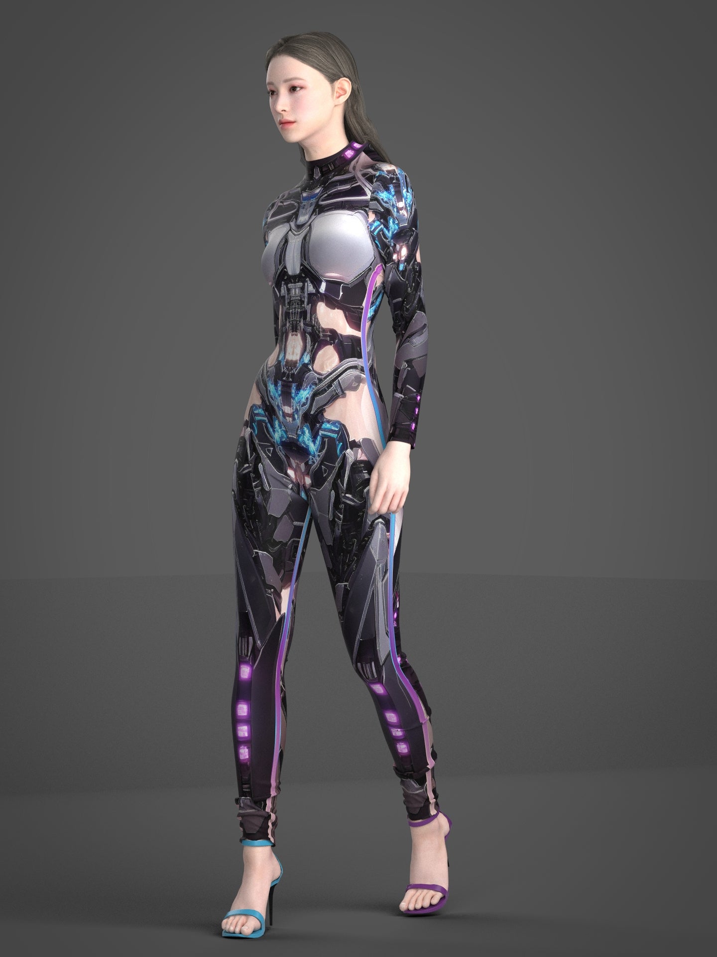 Futuristic Bodysuit (Custom Fit Available), Cyborg Costume, Cyberpunk