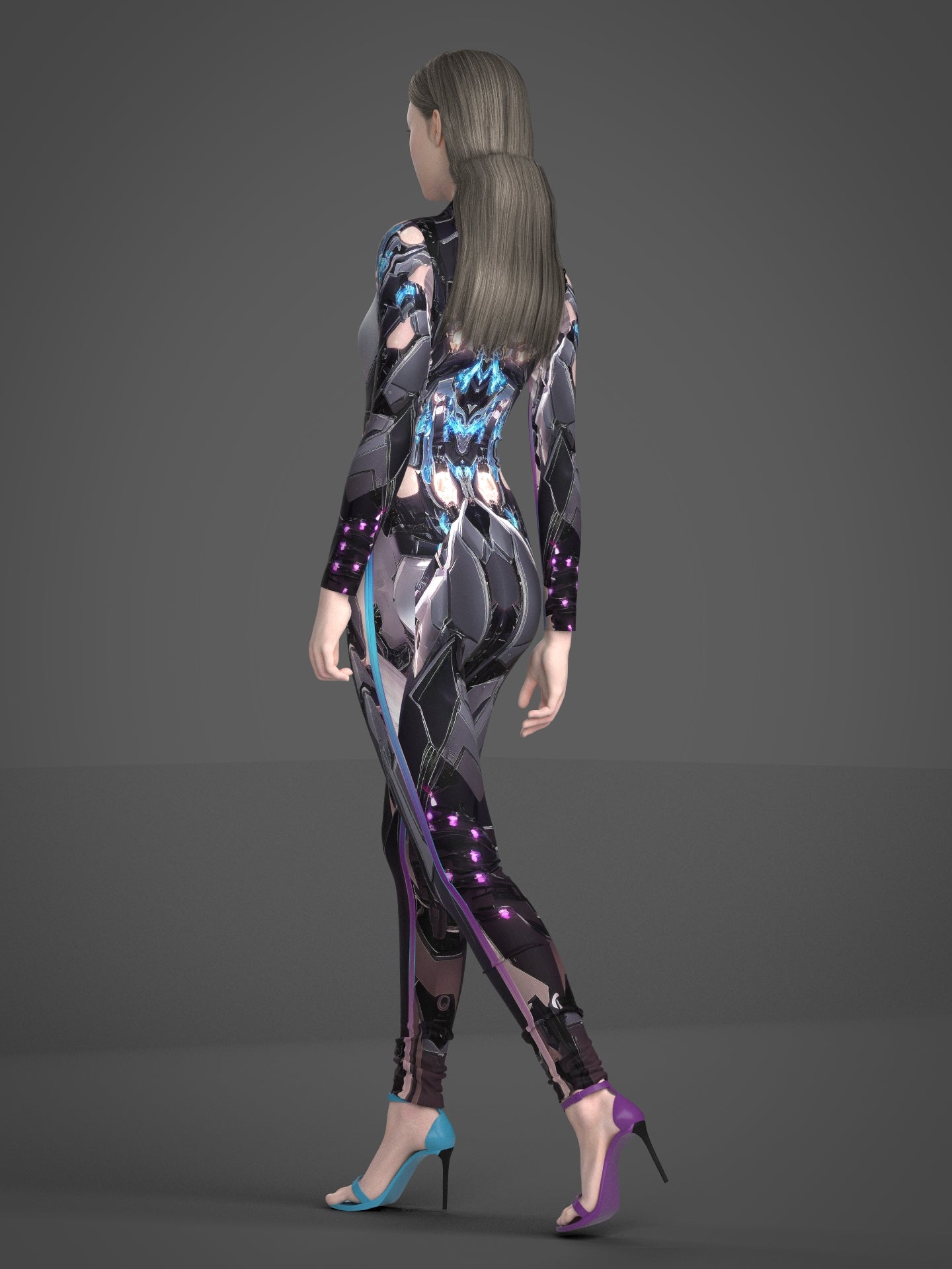 Futuristic Bodysuit (Custom Fit Available), Cyborg Costume, Cyberpunk Clothing, Rave Costumes, Robot Costume, Festival Costumes for Women