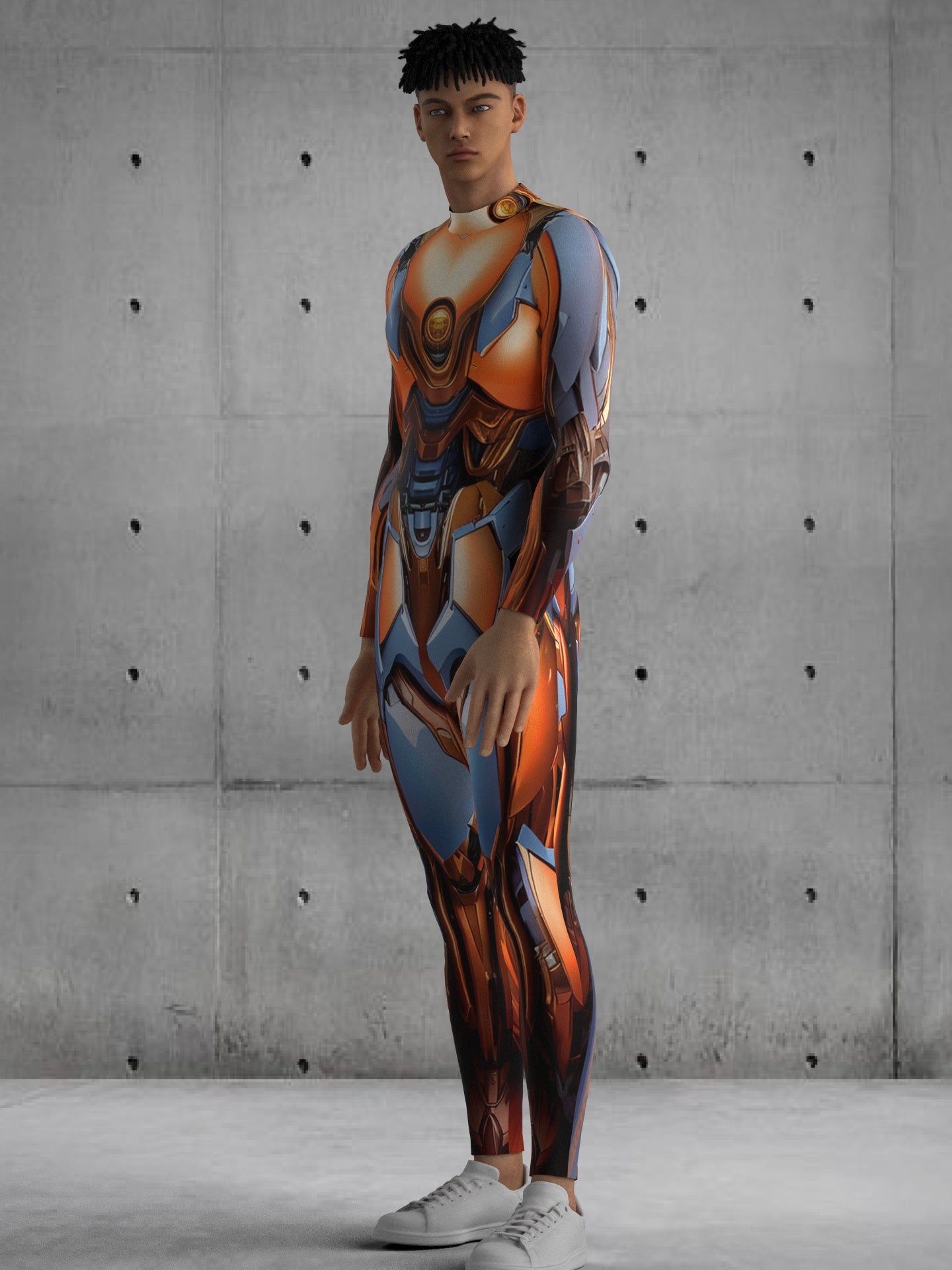 A46M Superhero Costume for Men, Custom Fit Available, Futuristic Robot Cosplay, Halloween Costume