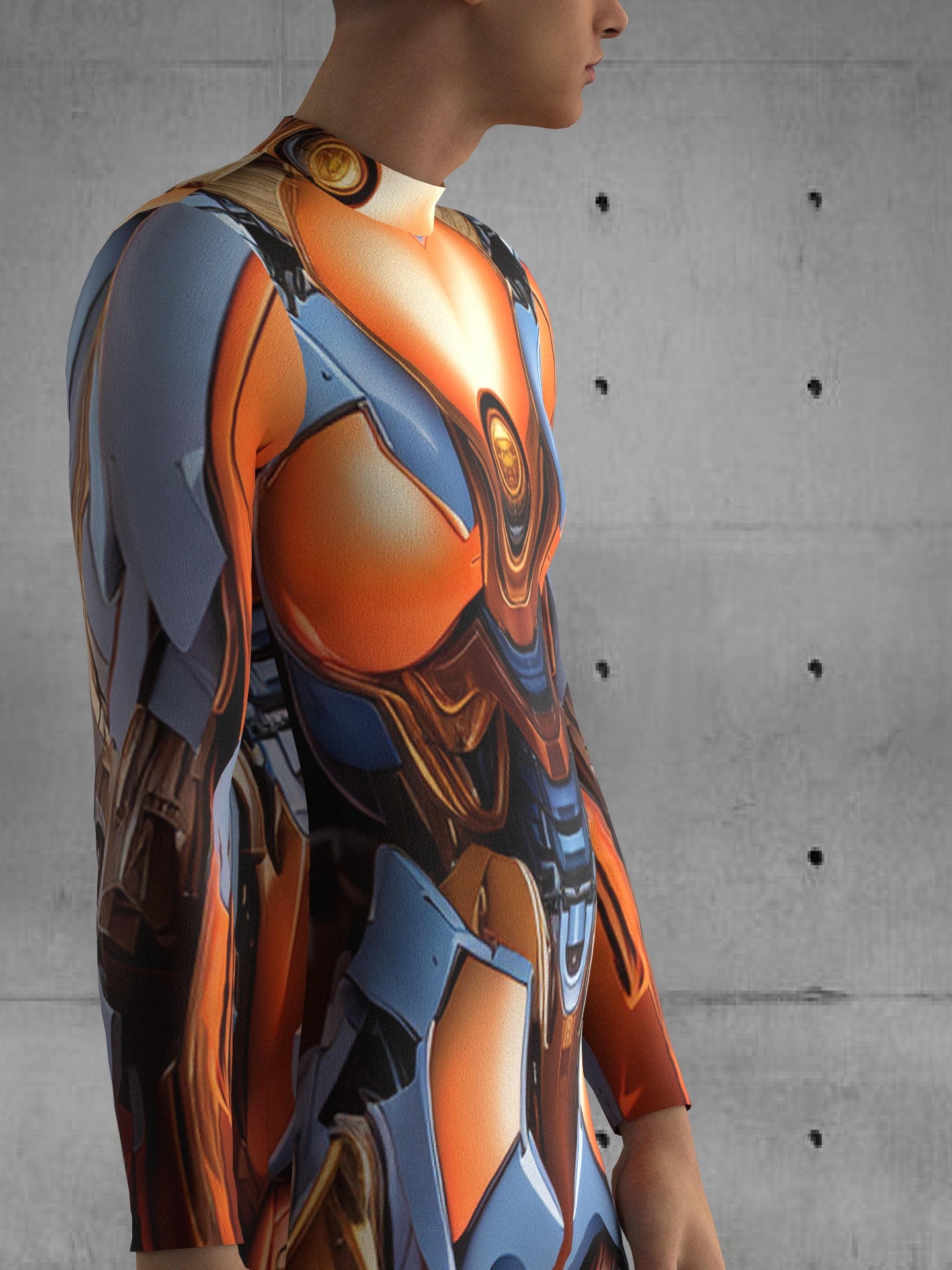 A46M Superhero Costume for Men, Custom Fit Available, Futuristic Robot Cosplay, Halloween Costume