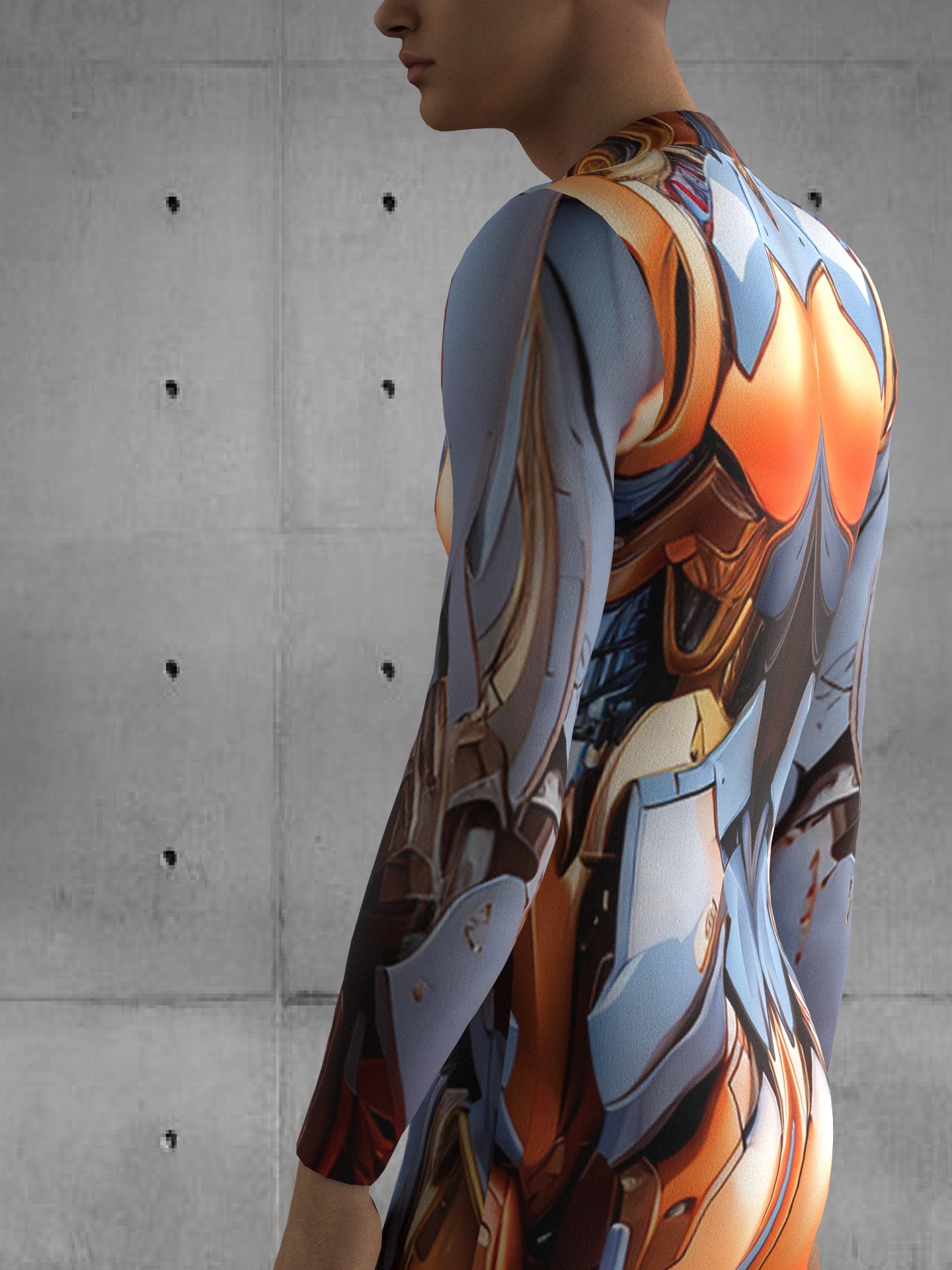 A46M Superhero Costume for Men, Custom Fit Available, Futuristic Robot Cosplay, Halloween Costume