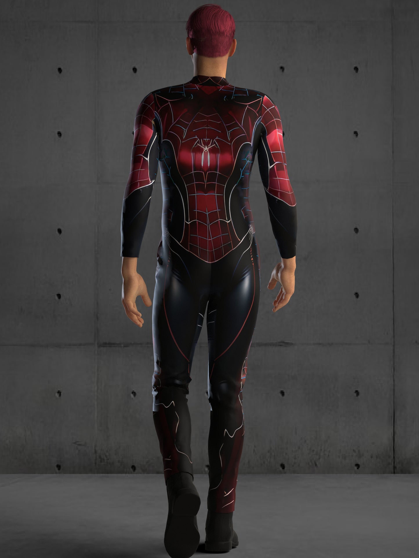 A36M Spider Universe Costume for Men, Black, Custom Fit Available, Futuristic Superhero Cosplay, Halloween Costume