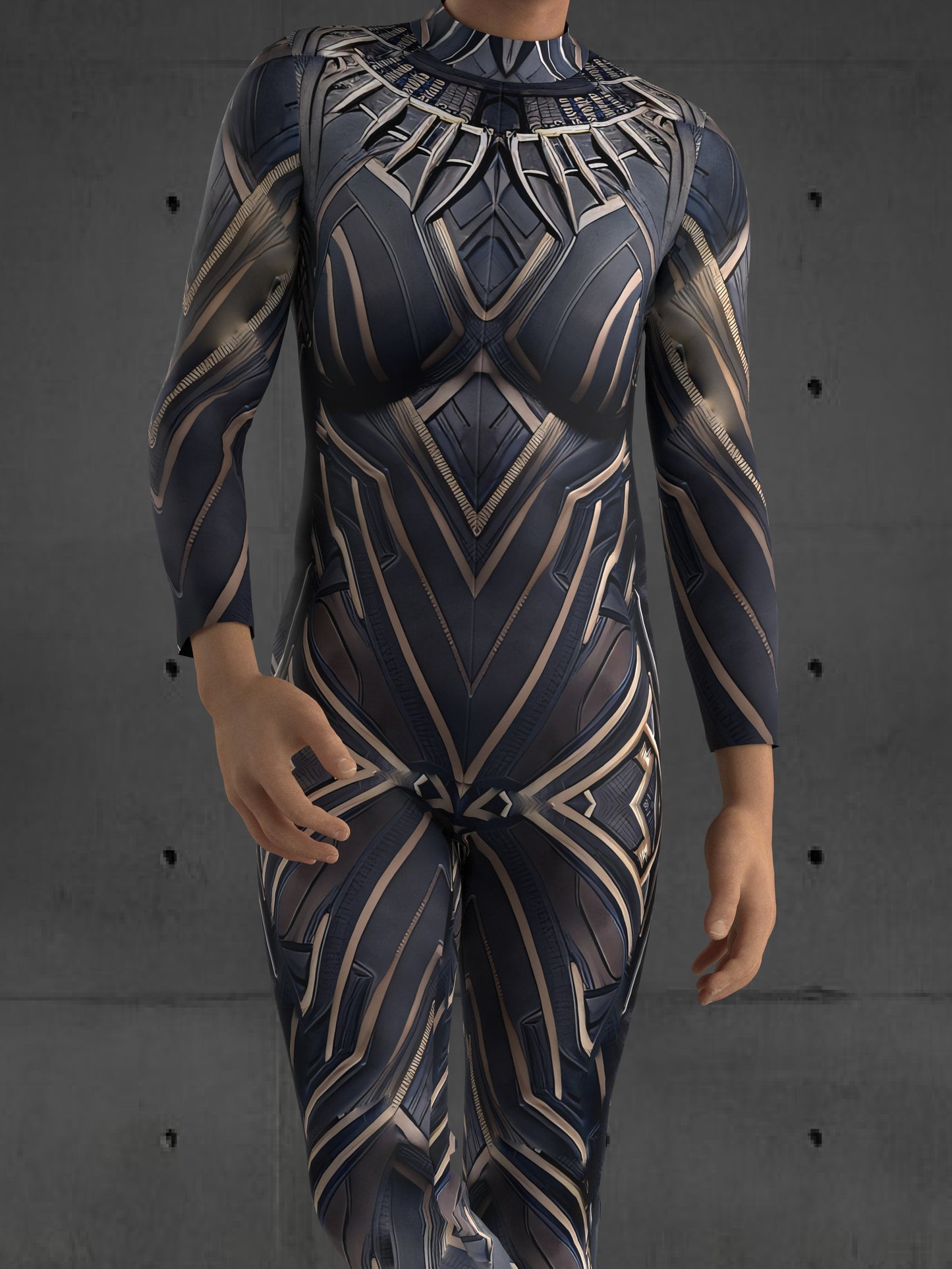 Black Panther Superhero Costume for Men, Black Custom Fit Available, Futuristic Cosplay, Halloween Superhero Costume