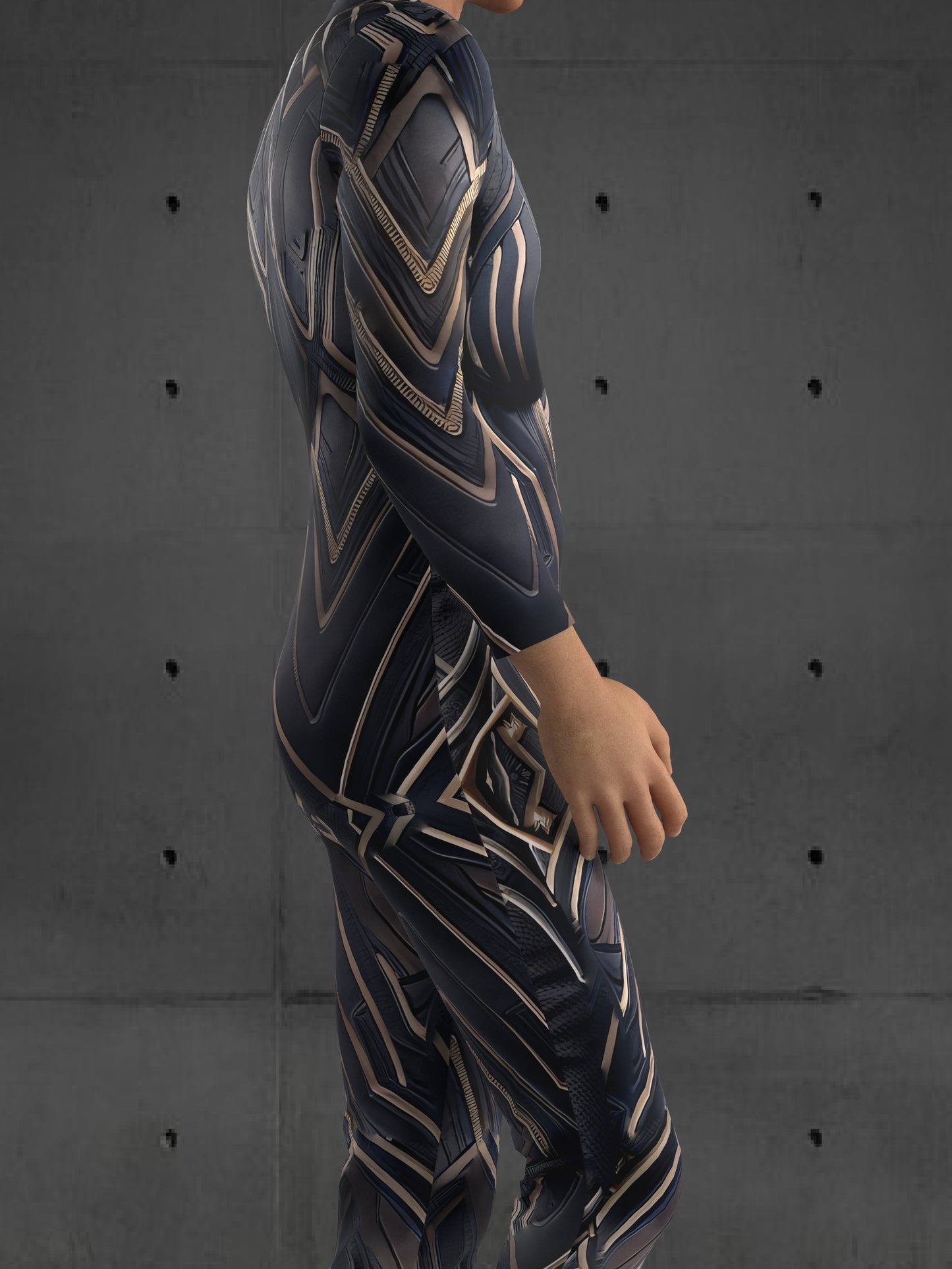 Black Panther Superhero Costume for Men, Black Custom Fit Available, Futuristic Cosplay, Halloween Superhero Costume