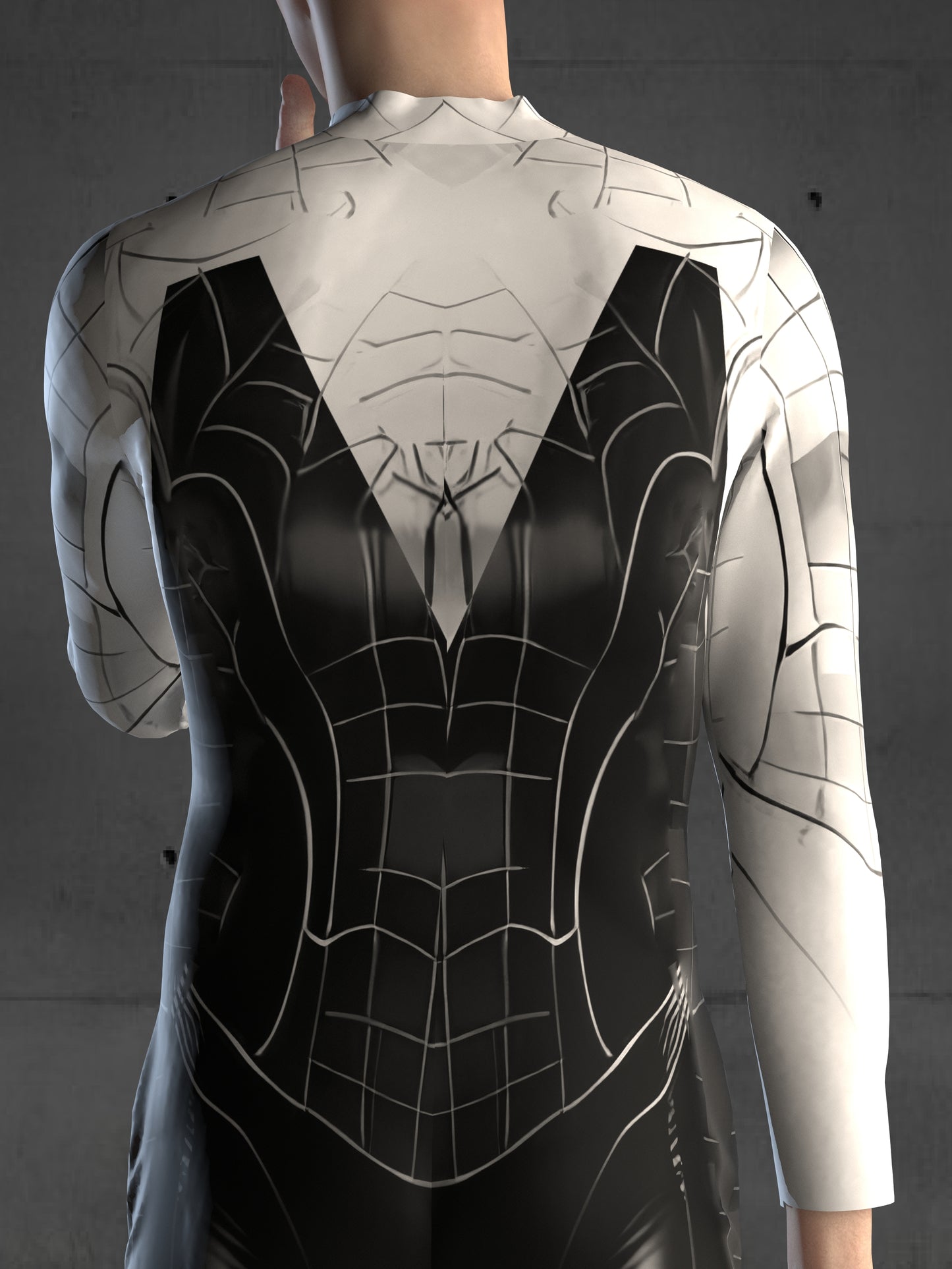 A67M Spider Universe Costume for Men, Black, Custom Fit Available, Futuristic Superhero Cosplay, Halloween Costume