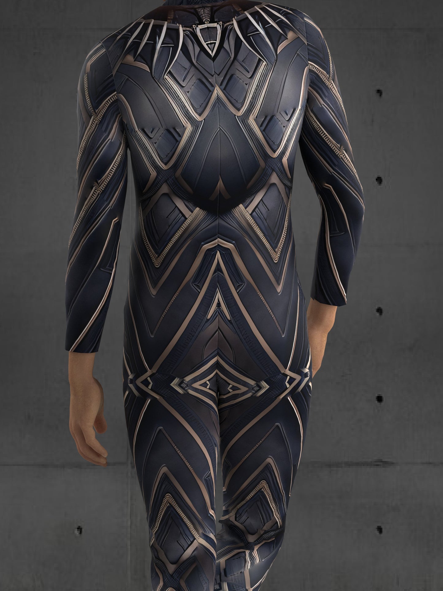 Black Panther Superhero Costume for Men, Black Custom Fit Available, Futuristic Cosplay, Halloween Superhero Costume