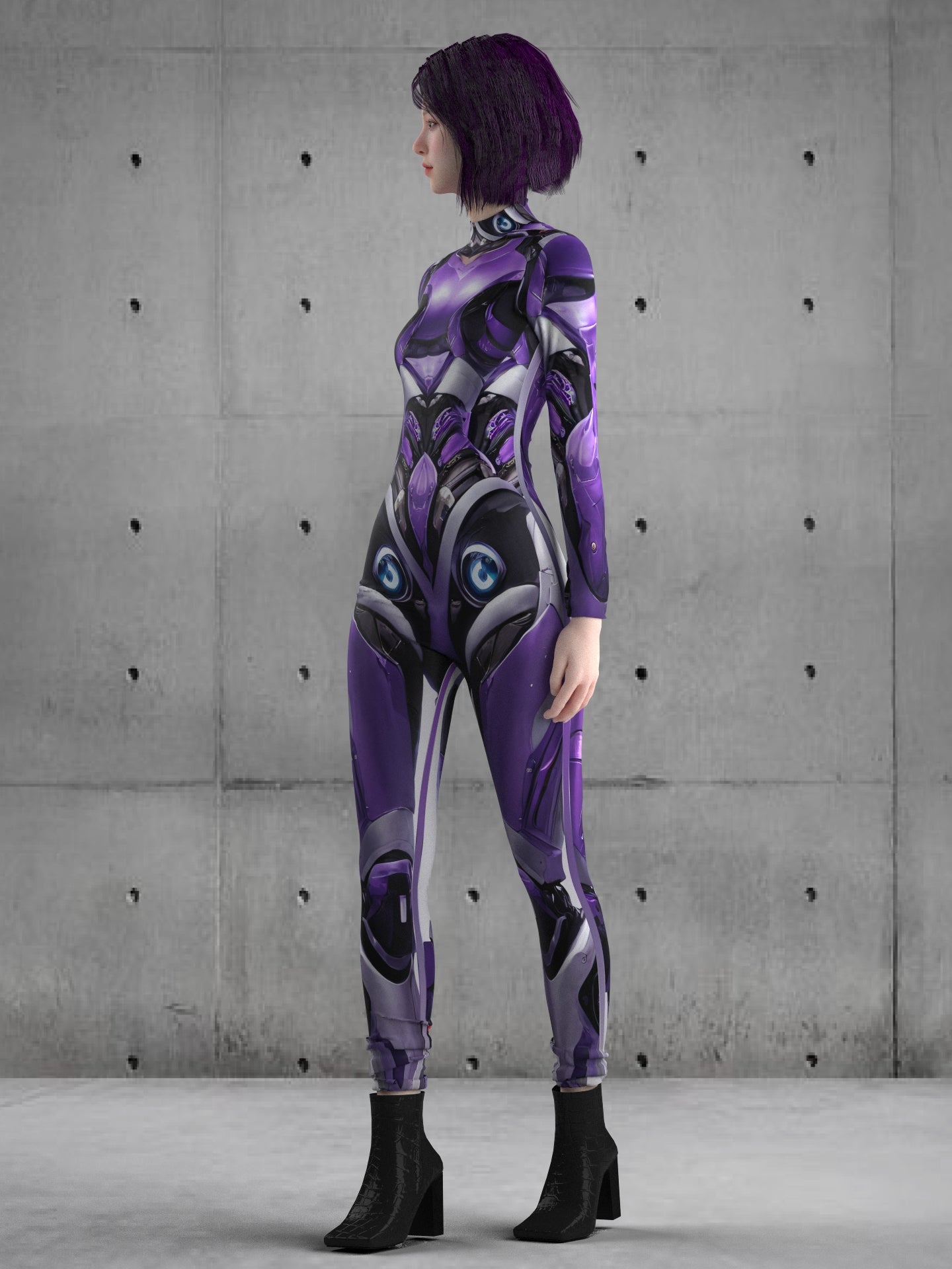 A50 Alien Costume, Cyberpunk Custom Fit Available, Rave Outfit, Women, Futuristic Clothing, Spandex