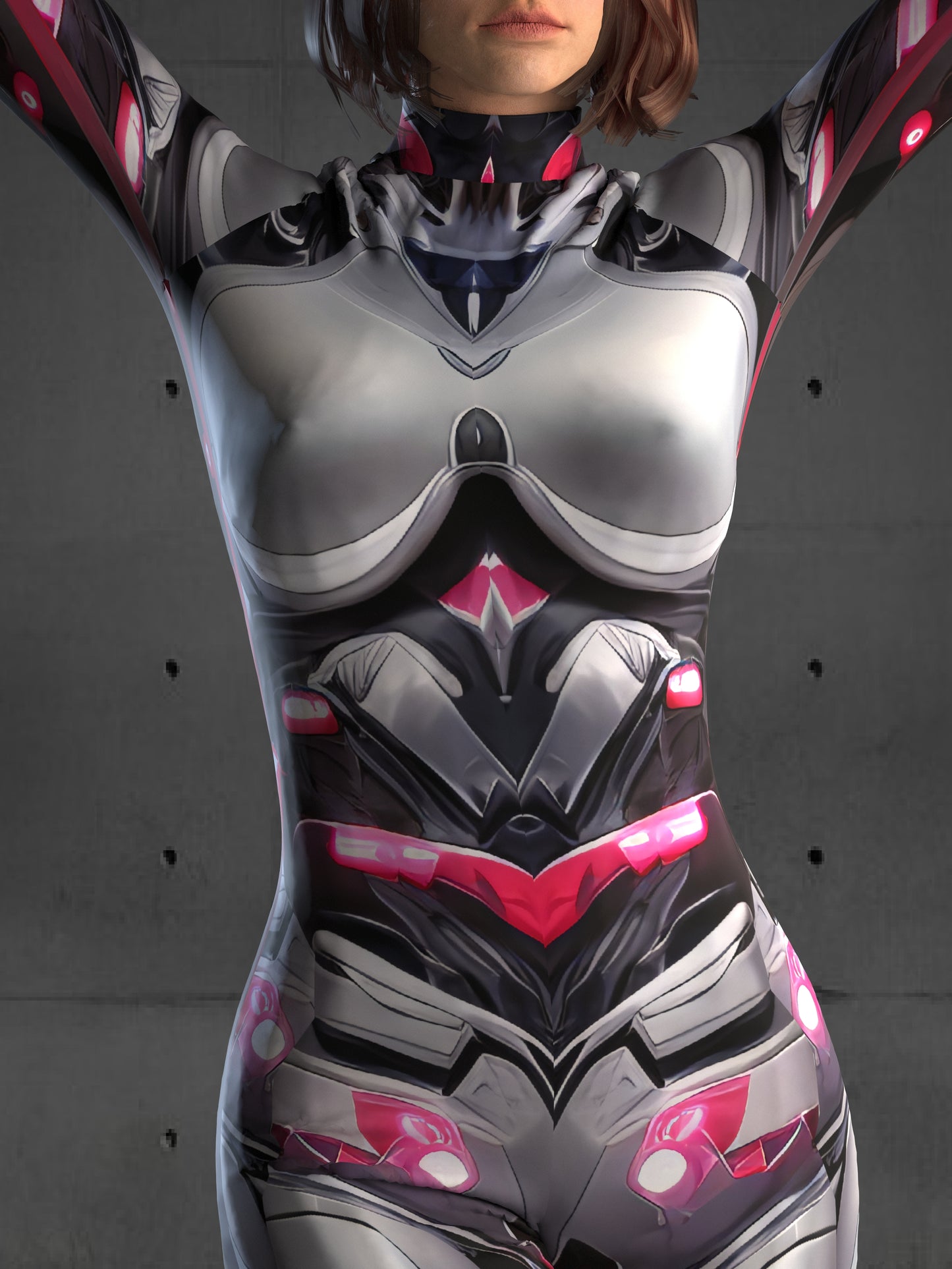 Futuristic Bodysuit (Custom Fit Available), Armor Style Bodysuit, Cyberpunk Clothing, Rave Outfit, Robot Costume, Festival Costume for Women