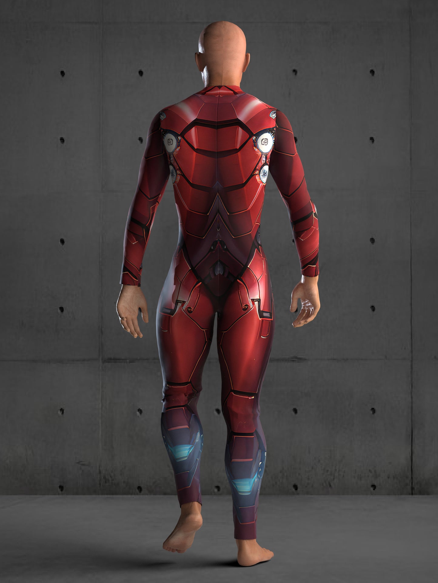 Red Robot Costume Men (Custom Fit Available), Rave Costume Men, Festival Bodysuit Men, Rave Bodysuit Men, Halloween Armor Costume, A83M