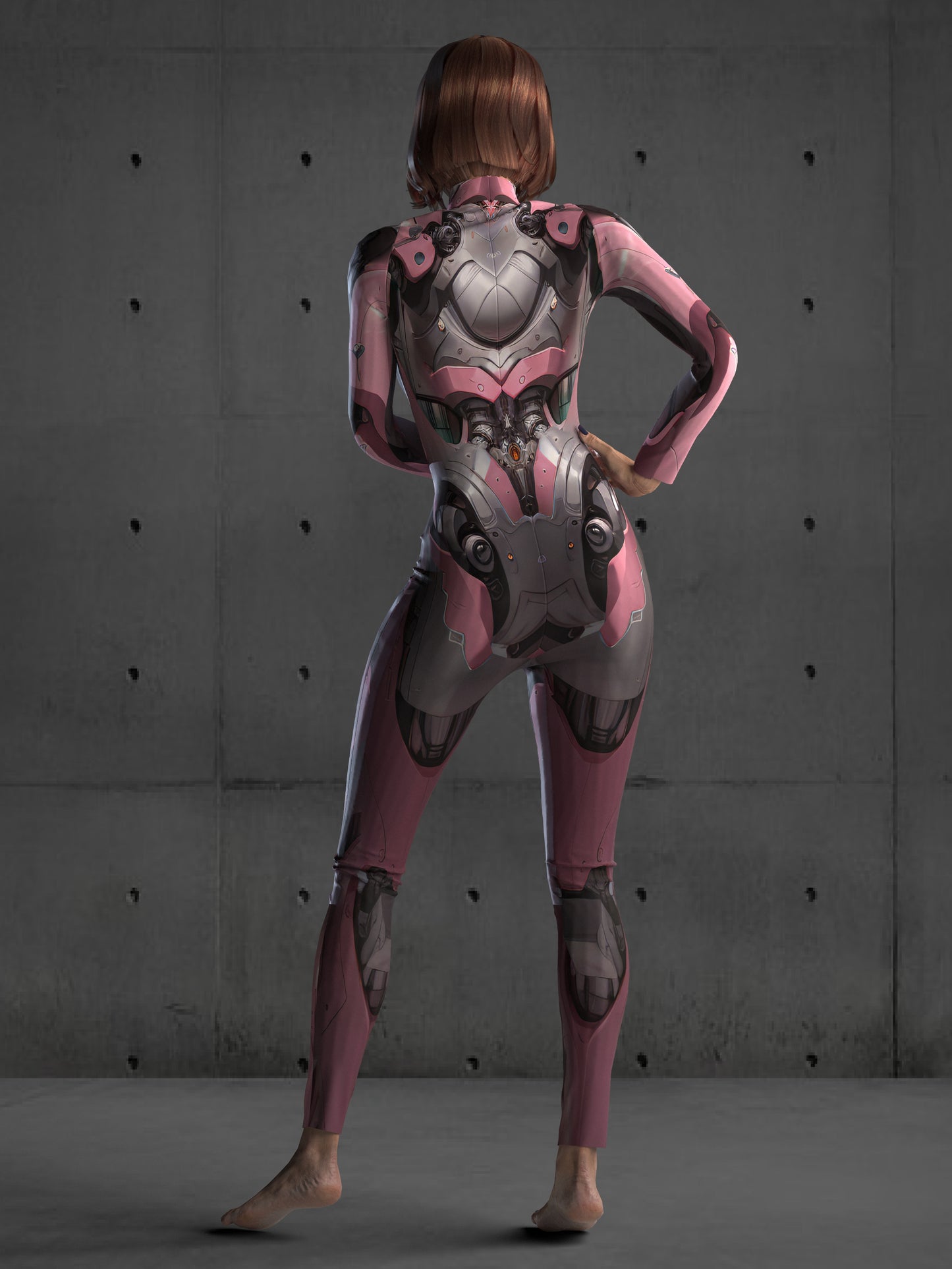 Halloween Robot Costume, Pink Cyborg Costume, Rave Costumes Adults, Iron Superhero Costume, Festival Costumes for Women A85