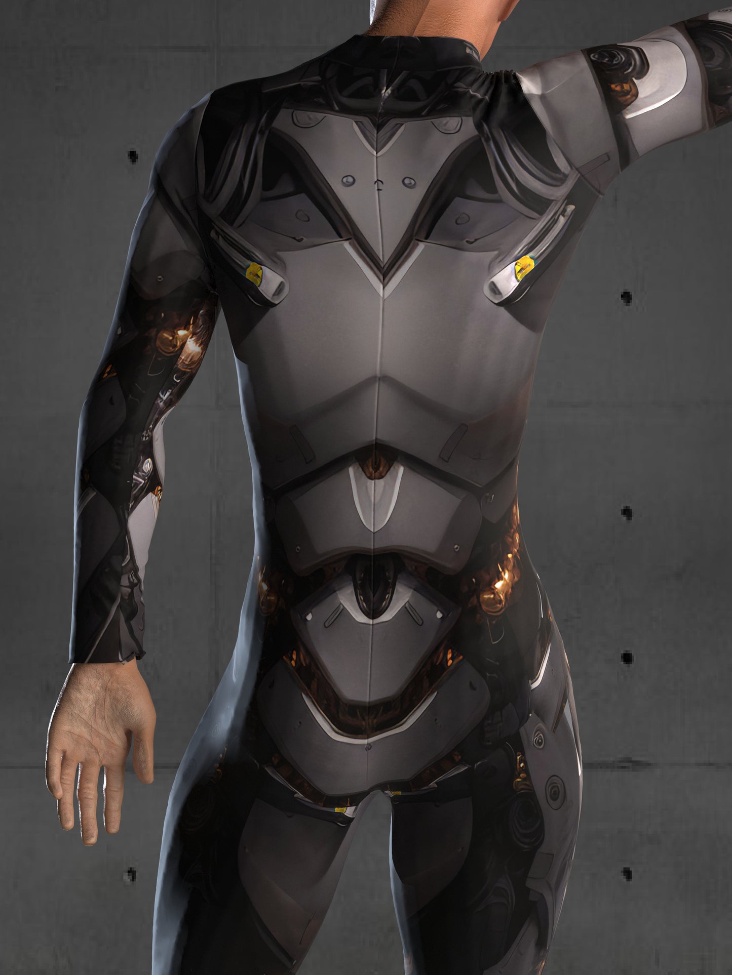 Cyborg Robot Costume Men (Custom Fit Available), Rave Costume Men, Festival Bodysuit Men, Rave Bodysuit Men, Halloween Armor Costume, A98M