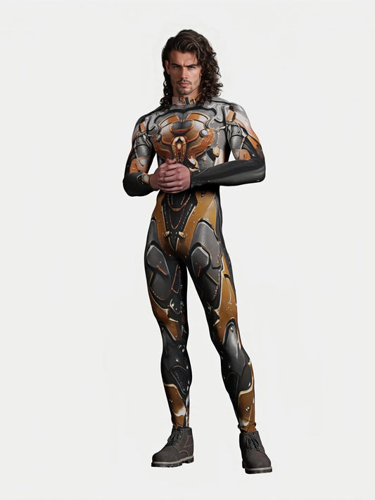 Superhero Armor Bodysuit Costume Men for Halloween Parties, EDC Parties, Music Festivals, A234M