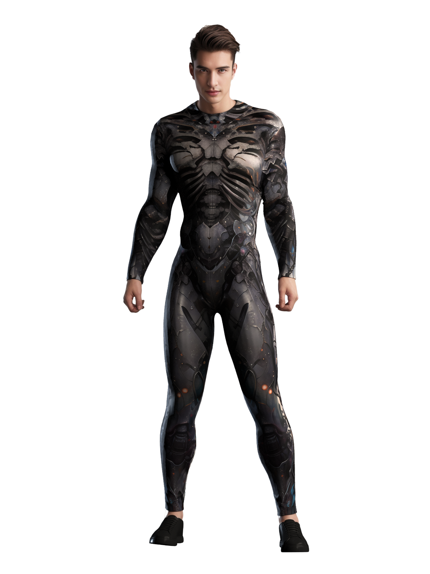 Performance Costume Men (Custom Fit Available), Rave Party Costume, Skeleton Robot Costume, Halloween Skeleton Armor Costume, A131M