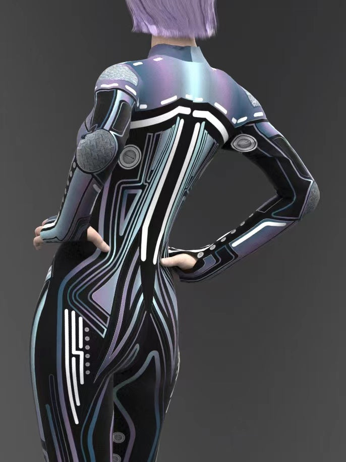 Cyberpunk Costume Women, Robot Costume Women, Cyborg Costume, Halloween Costumes, Robot Bodysuit, Halloween Costume, Cosplay Costume