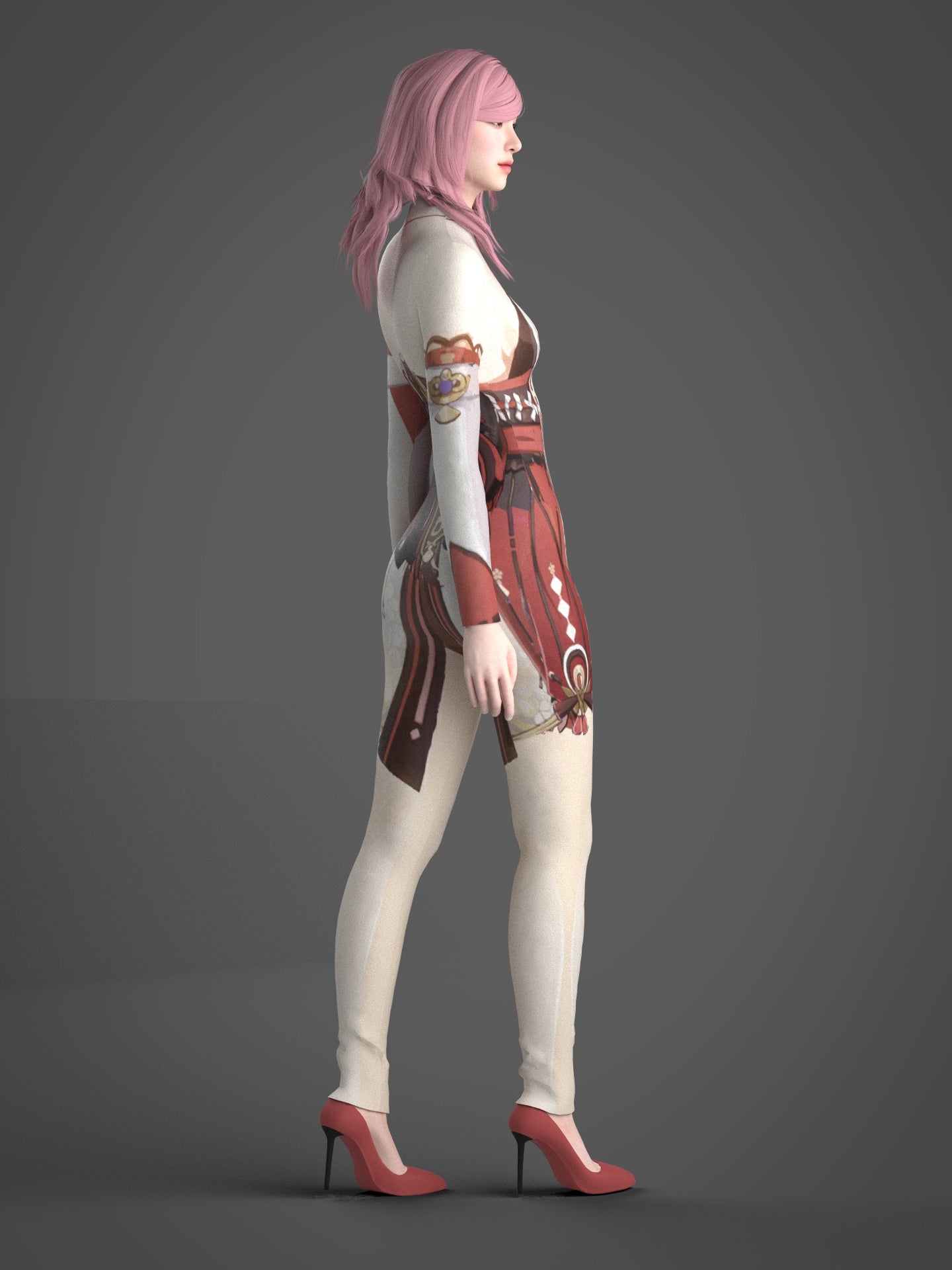 Yae Miko costume for women, Rave Costume, Cyberpunk Bodysuit, Rave Outfit, Halloween Costume, by Hautico