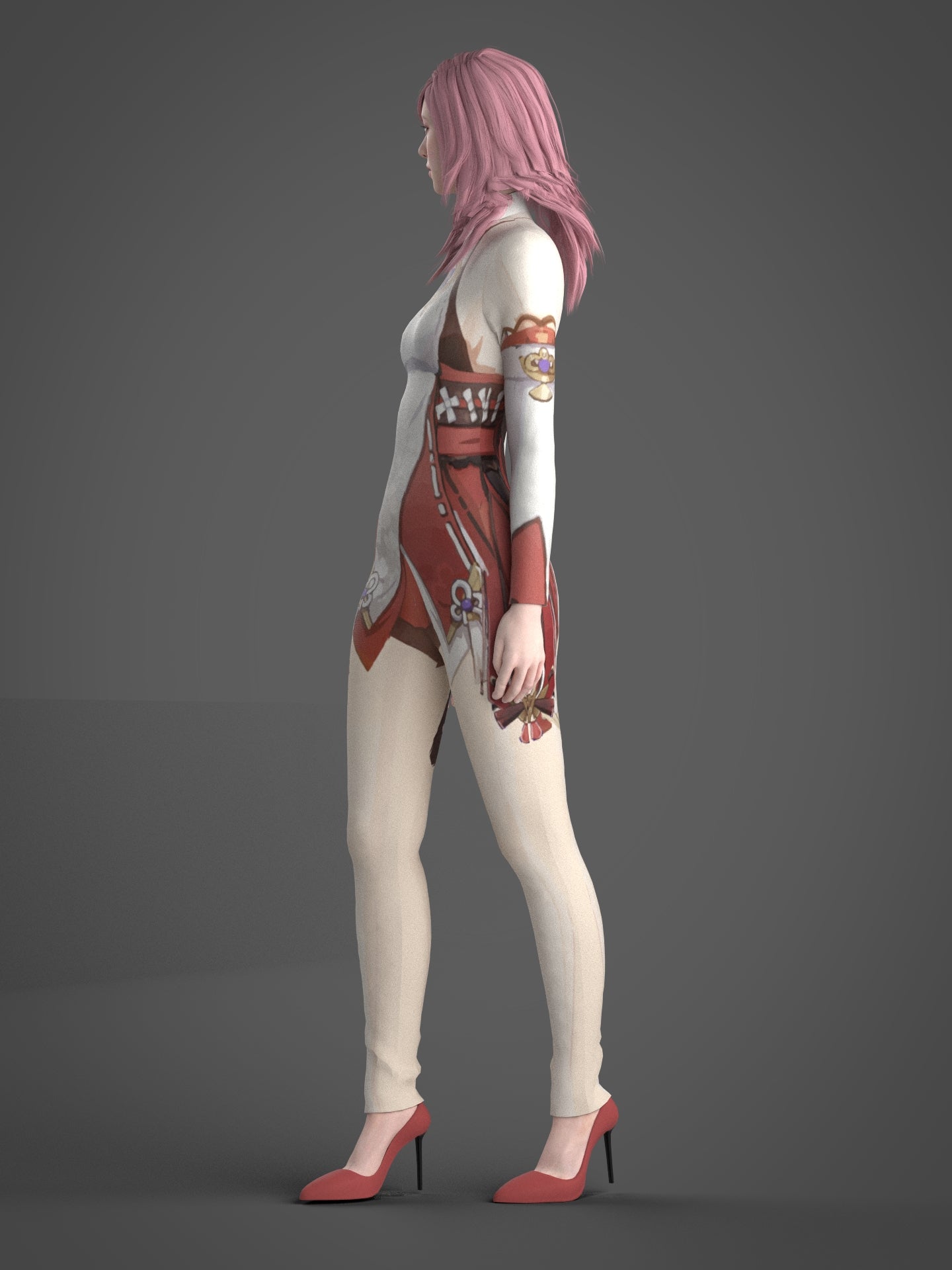 Yae Miko costume for women, Rave Costume, Cyberpunk Bodysuit, Rave Outfit, Halloween Costume, by Hautico