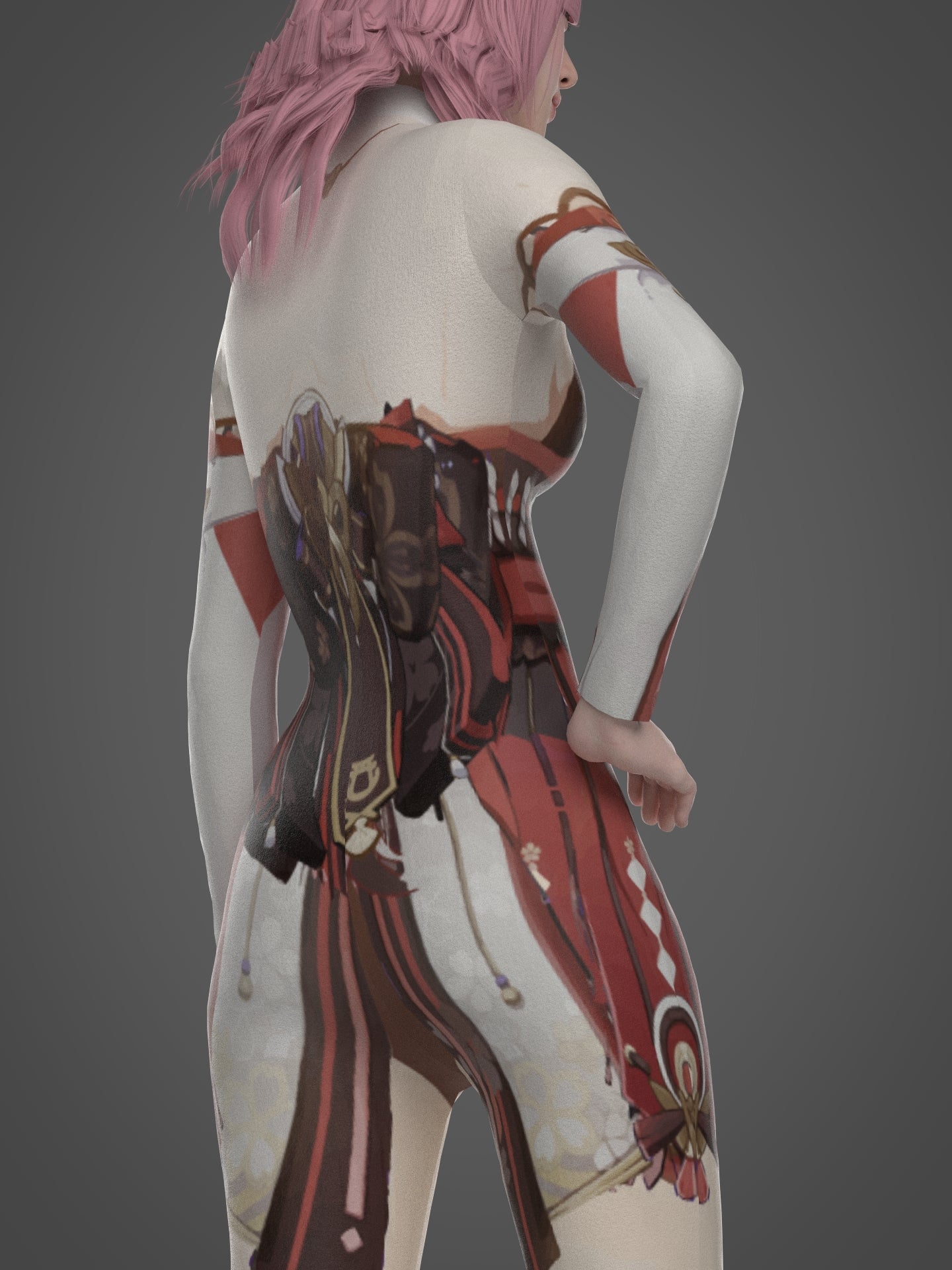 Yae Miko costume for women, Rave Costume, Cyberpunk Bodysuit, Rave Outfit, Halloween Costume, by Hautico