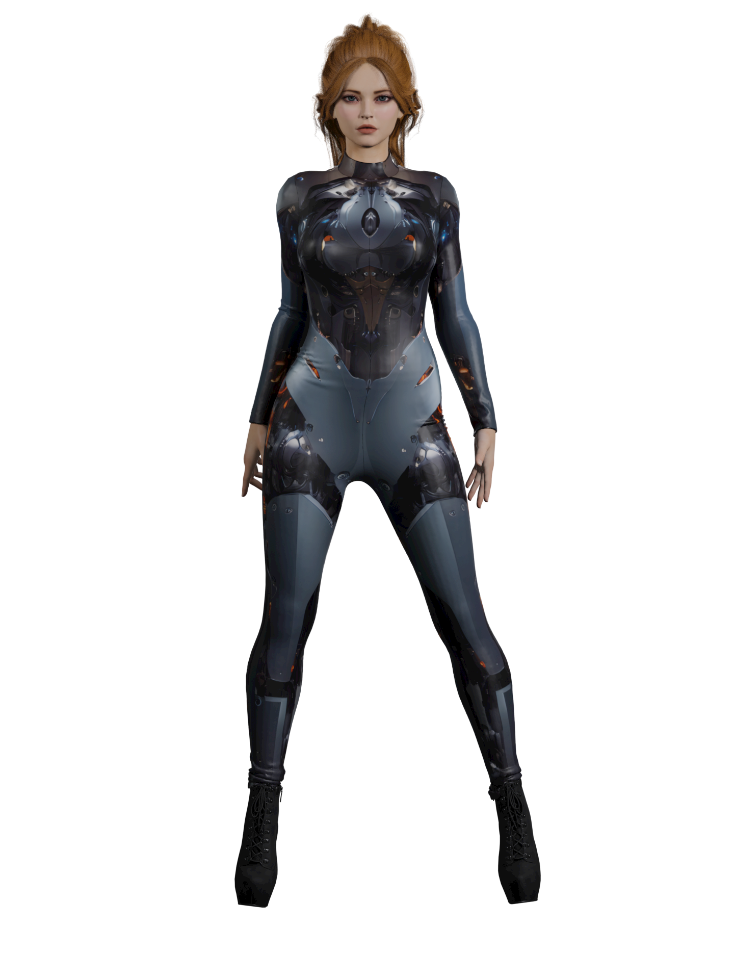 Halloween Blue Cyber Armor Costume for Women (Custom Fit Available), Cyberpunk Rave Party Outfit, Burning Man clothing A170