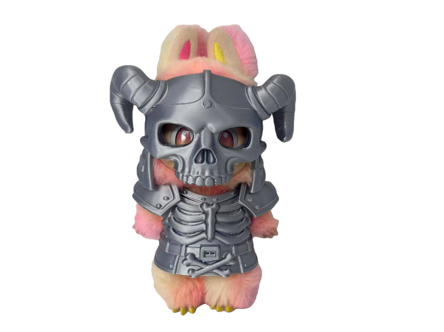 Skeleton Knight Outfit Set for 6.7-inch (17cm) Dolls Compatible with Labubu, Halloween Clothing Accessories for Collectible 17cm Vinyl Plush Dolls