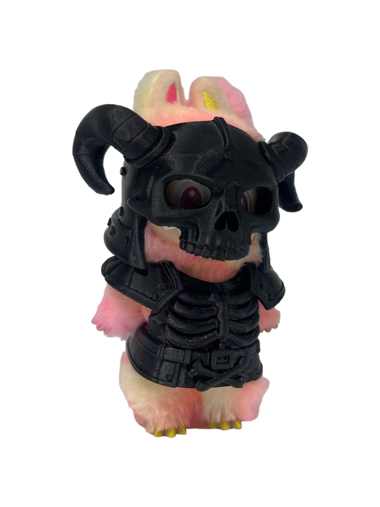 Skeleton Knight Outfit Set for 6.7-inch (17cm) Dolls Compatible with Labubu, Halloween Clothing Accessories for Collectible 17cm Vinyl Plush Dolls