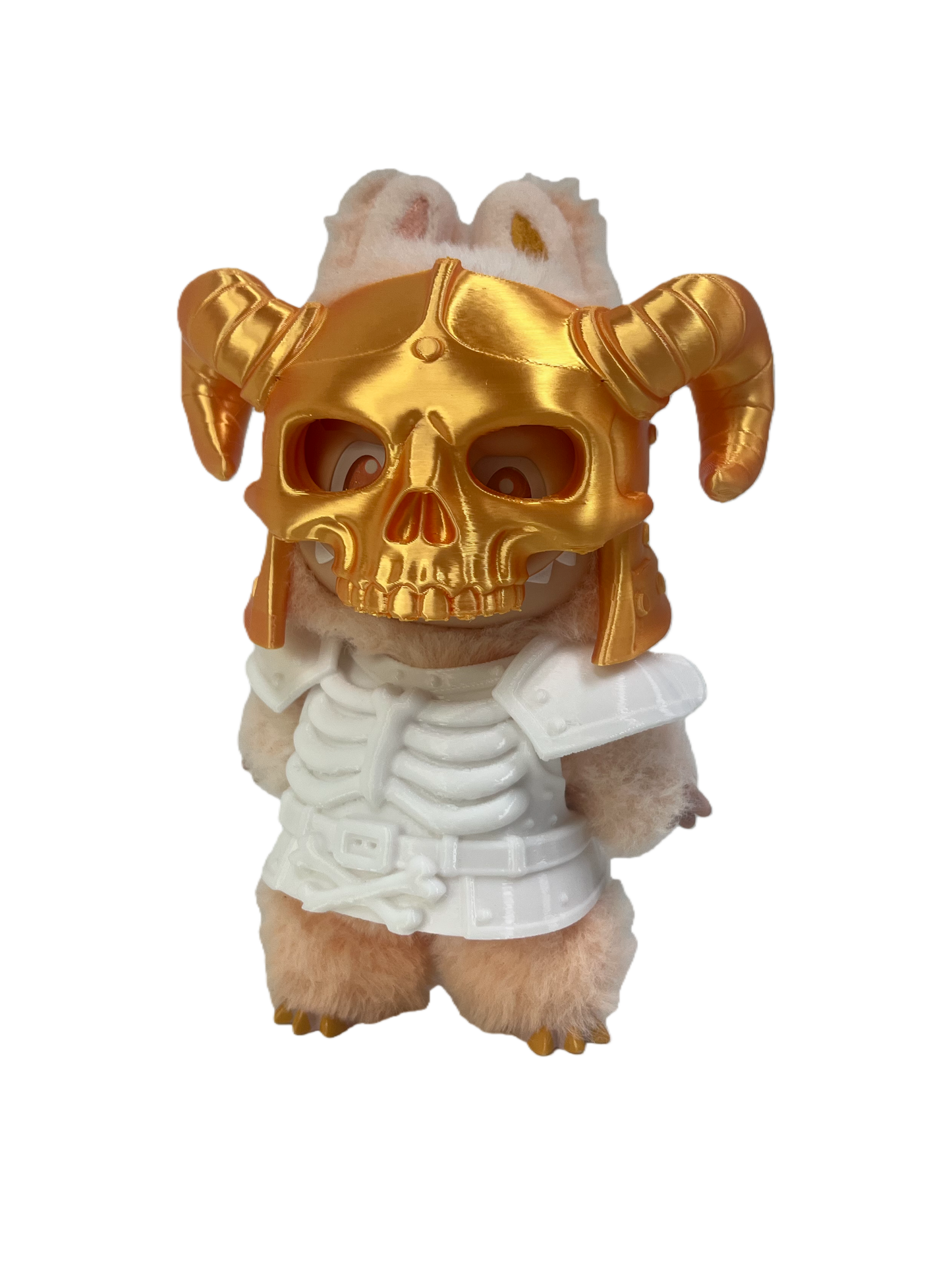 Skeleton Knight Outfit Set for 6.7-inch (17cm) Dolls Compatible with Labubu, Halloween Clothing Accessories for Collectible 17cm Vinyl Plush Dolls