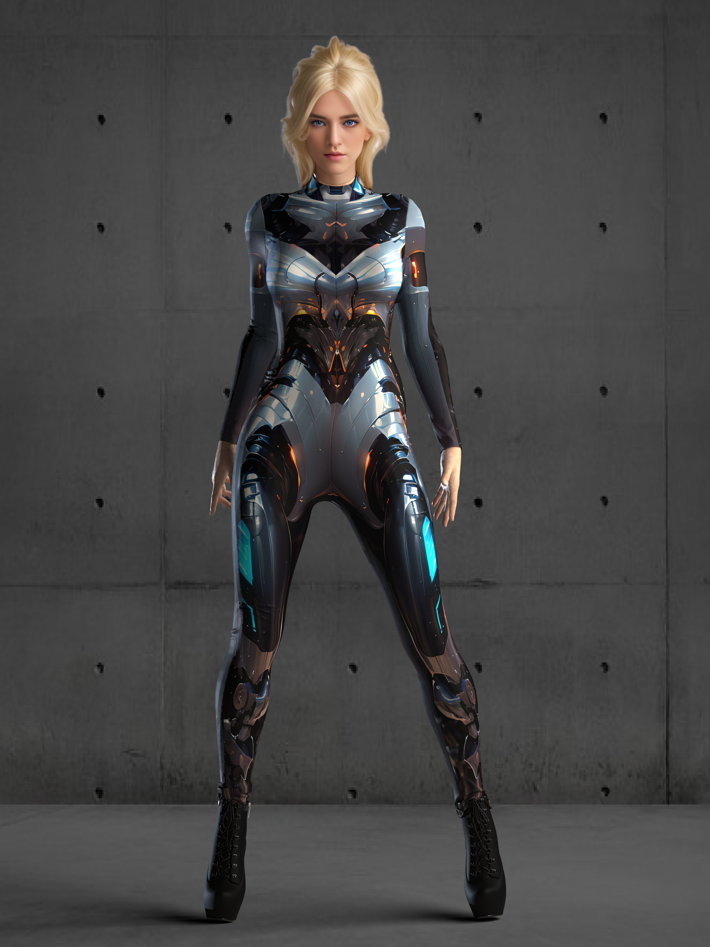 Futuristic Alien Armor Costume, Robotic Clothing, Dancing Performance Costume, Halloween Robot Costume, Burning Man Bodysuit A152