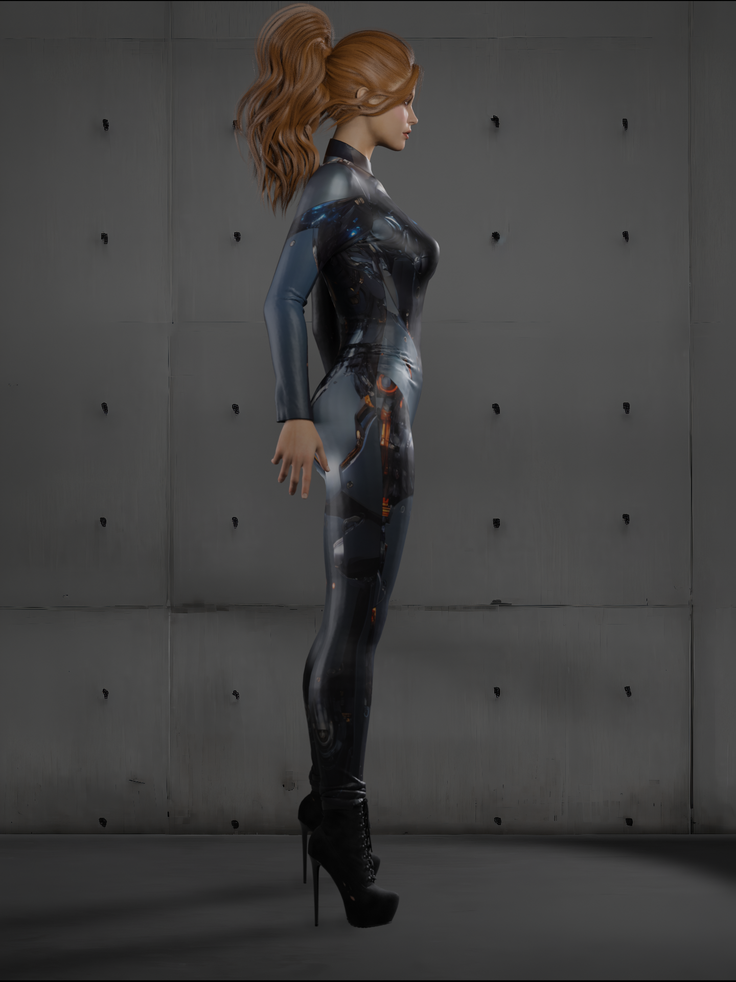 Halloween Blue Cyber Armor Costume for Women (Custom Fit Available), Cyberpunk Rave Party Outfit, Burning Man clothing A170