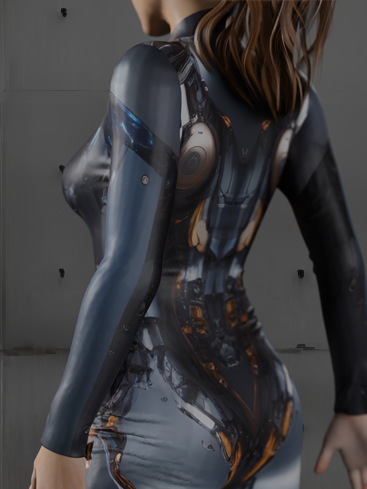 Halloween Blue Cyber Armor Costume for Women (Custom Fit Available), Cyberpunk Rave Party Outfit, Burning Man clothing A170