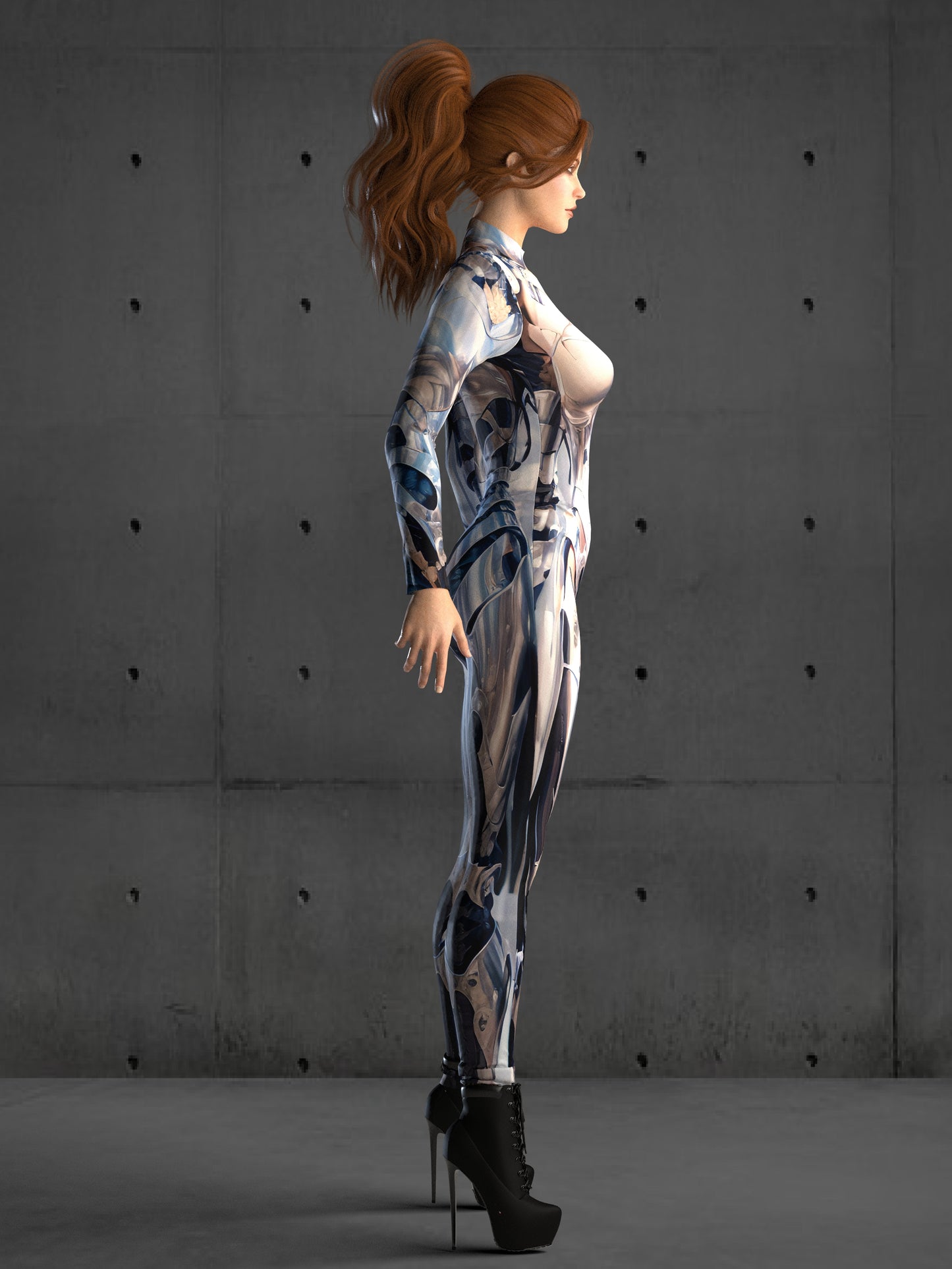 Silver Cyber Armor Costume Women(Custom Fit Available), Futuristic Rave Party Outfit, Robot Cosplay, Futuristic performance clothing A121