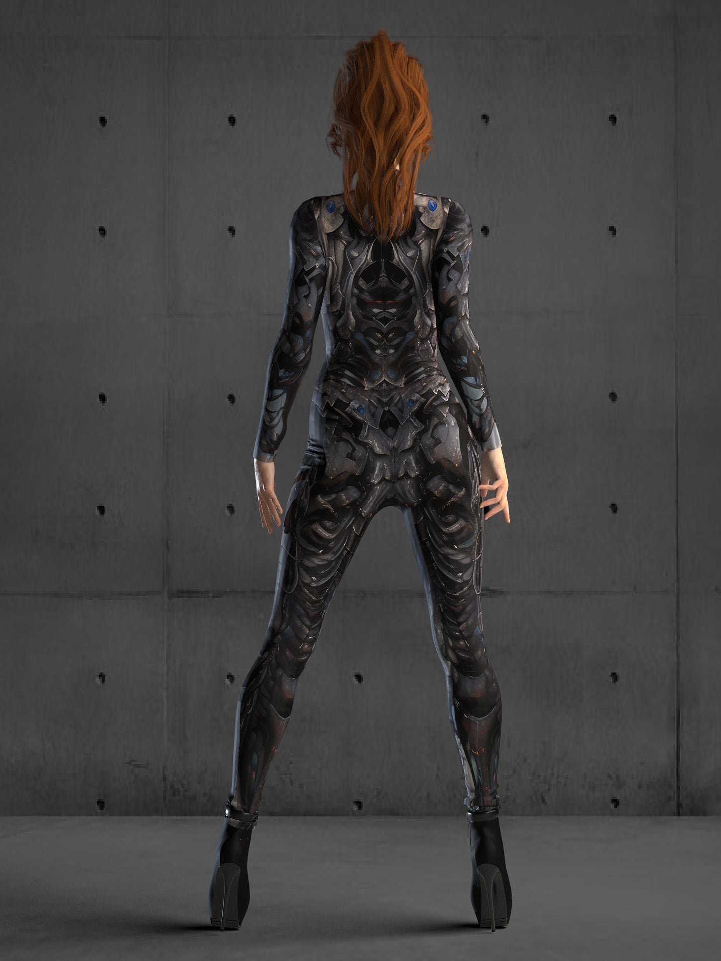 Skeleton Armor Costume Women(Custom Fit Available), Performance Clothing, Futuristic Rave Outfit, Robot Cosplay, Futuristic clothing A131