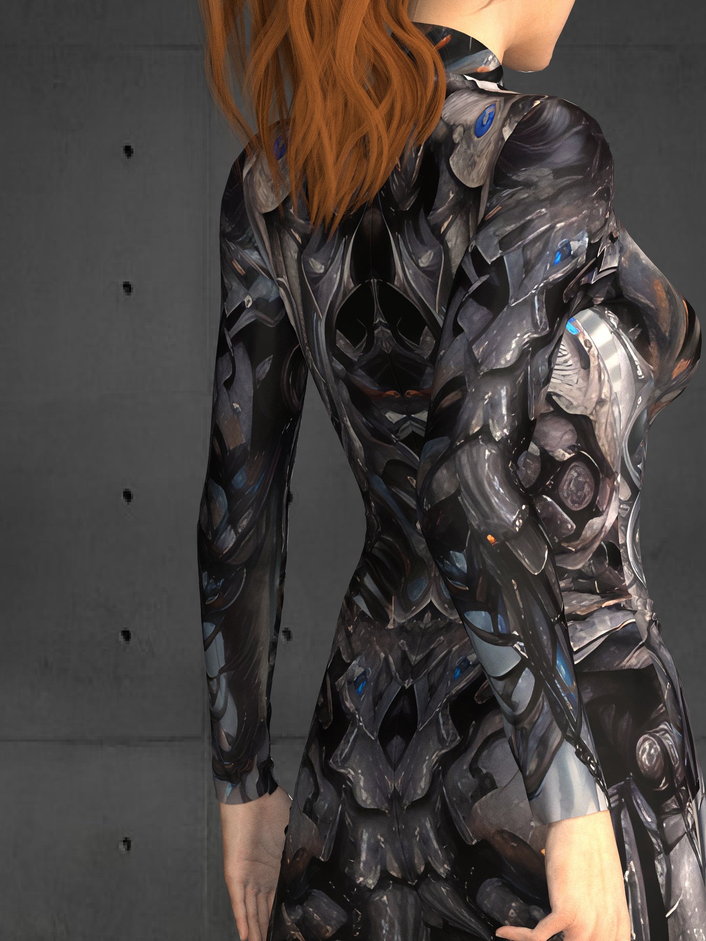 Skeleton Armor Costume Women(Custom Fit Available), Performance Clothing, Futuristic Rave Outfit, Robot Cosplay, Futuristic clothing A131