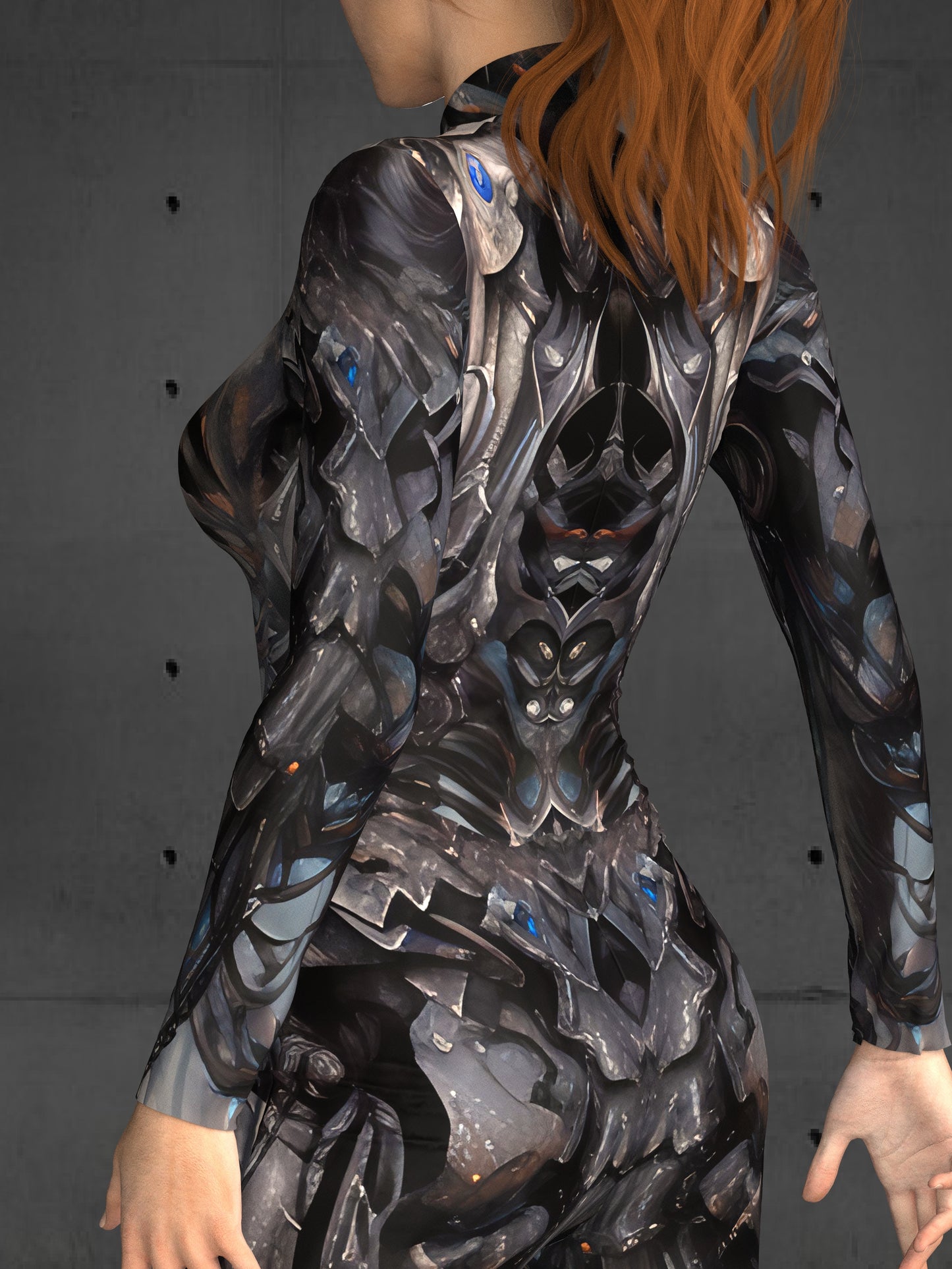 Skeleton Armor Costume Women(Custom Fit Available), Performance Clothing, Futuristic Rave Outfit, Robot Cosplay, Futuristic clothing A131