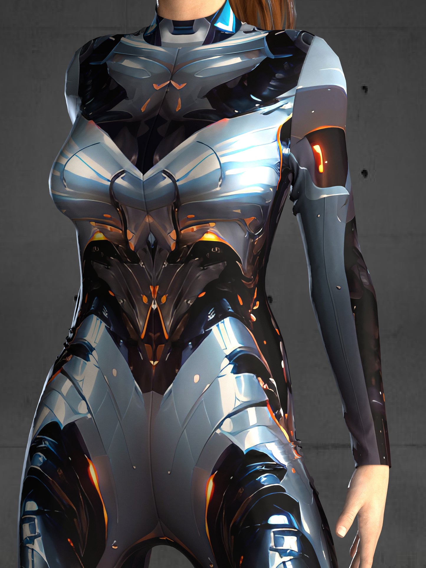 Futuristic Alien Armor Costume, Robotic Clothing, Dancing Performance Costume, Halloween Robot Costume, Burning Man Bodysuit A152