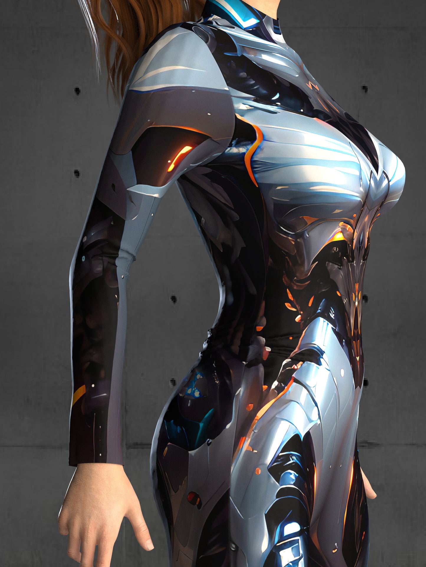 Futuristic Alien Armor Costume, Robotic Clothing, Dancing Performance Costume, Halloween Robot Costume, Burning Man Bodysuit A152