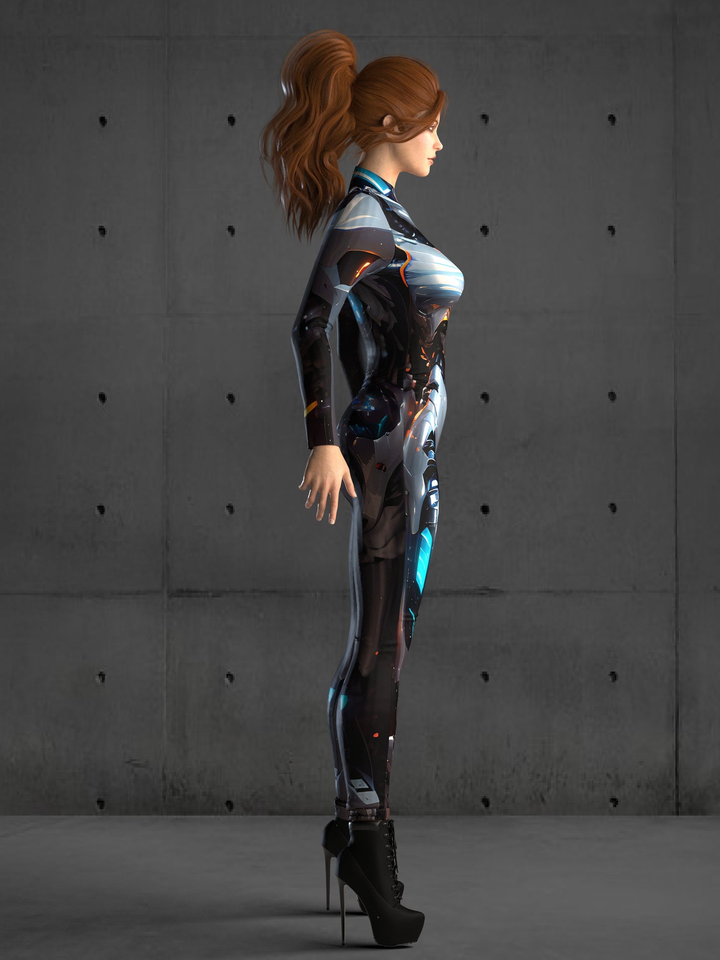 Futuristic Alien Armor Costume, Robotic Clothing, Dancing Performance Costume, Halloween Robot Costume, Burning Man Bodysuit A152