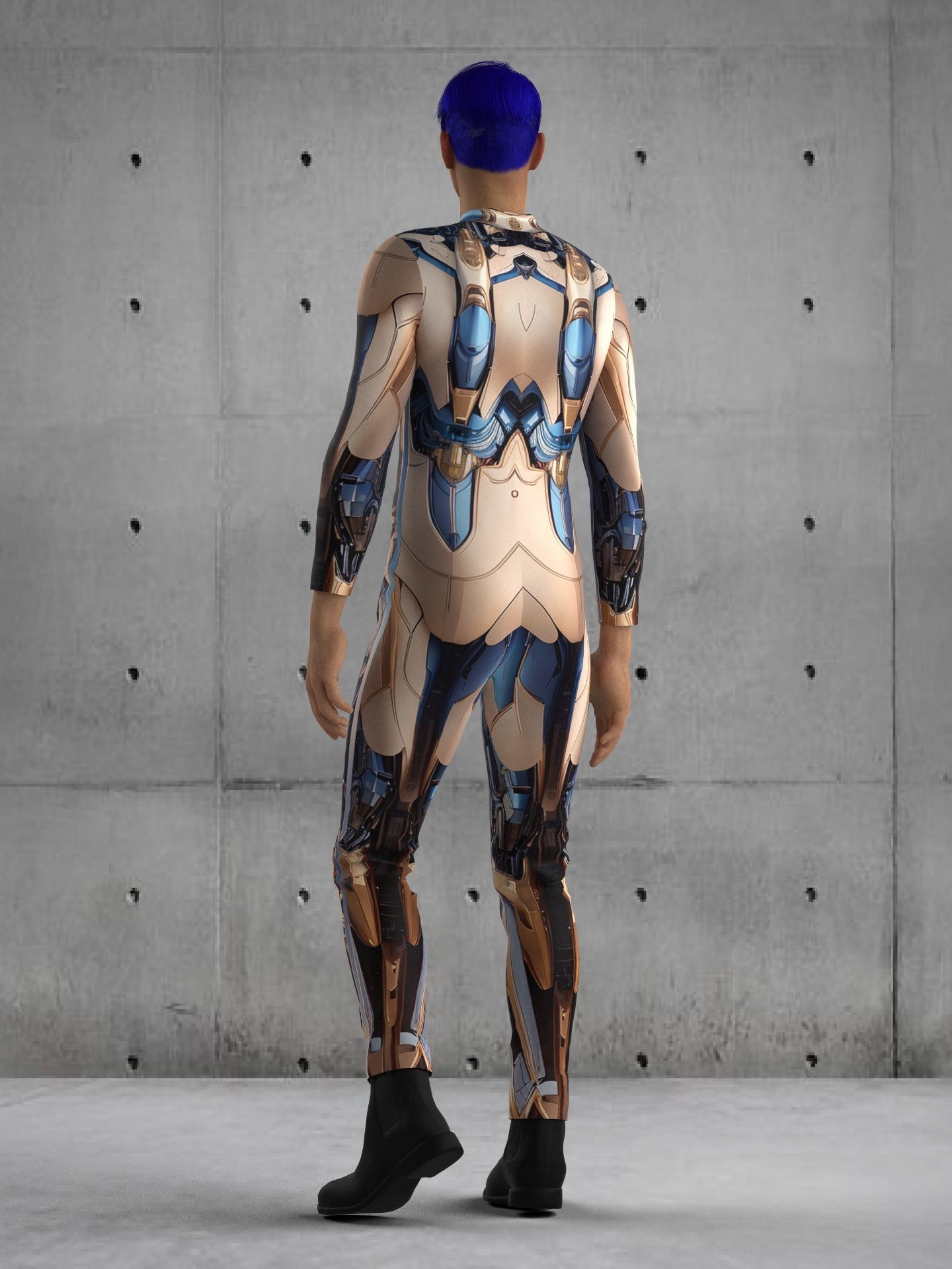 A48M Superhero Costume for Men, Custom Fit Available, Futuristic Robot Cosplay, Cyberpunk Costume, Halloween Costume