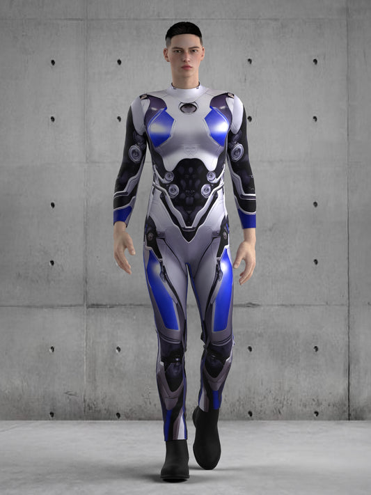 A47M Cyberpunk Costume for Men, Custom Fit Available, Futuristic Robot Cosplay, Halloween Costume