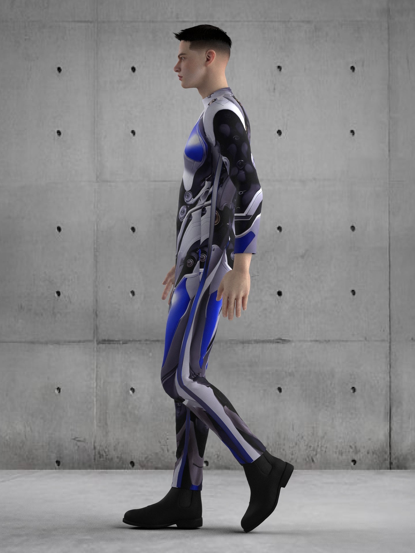 A47M Cyberpunk Costume for Men, Custom Fit Available, Futuristic Robot Cosplay, Halloween Costume