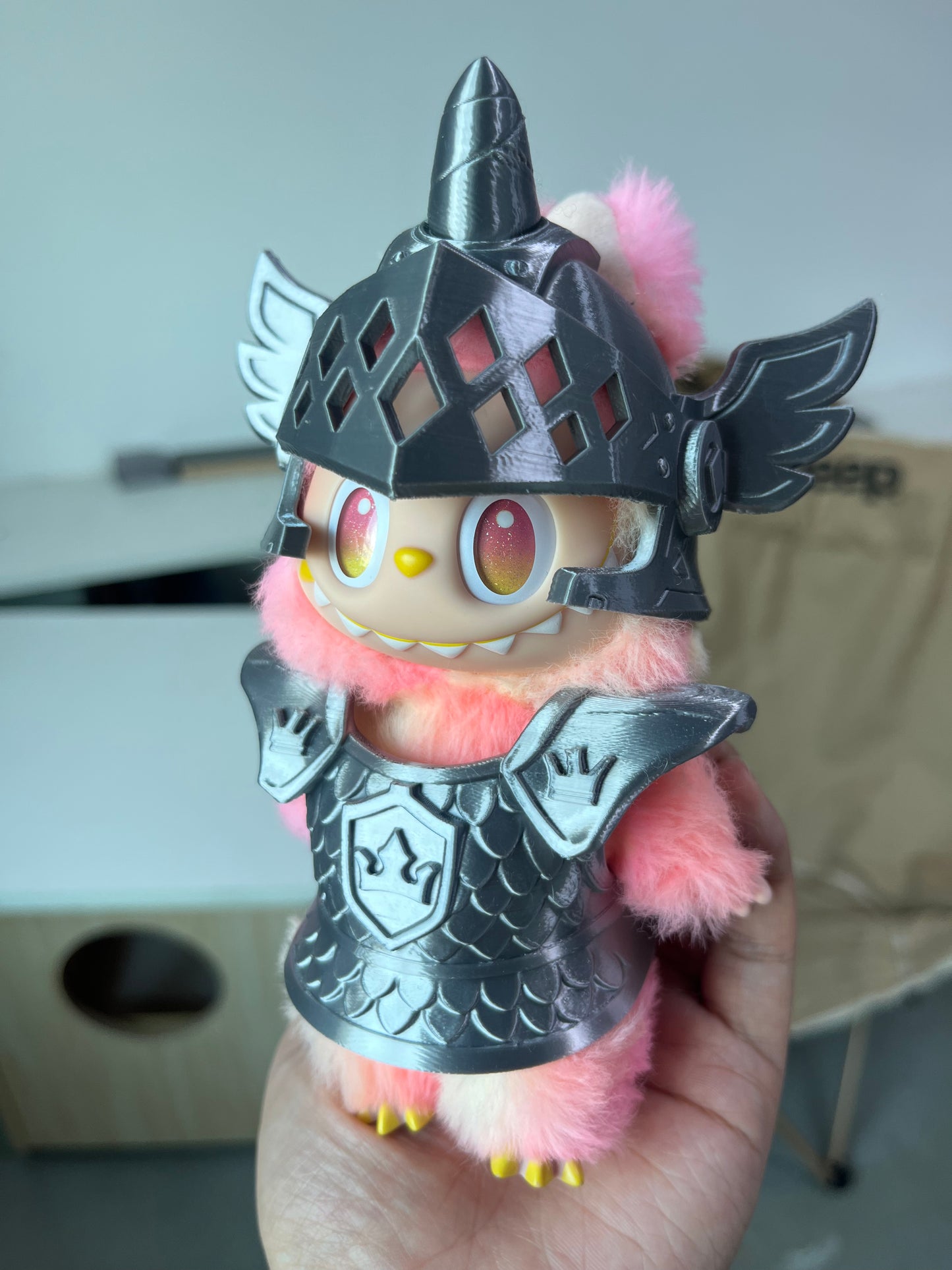 7cm Doll Clothes, Unicorn Knight Armor Outfit Accessories Set for 6.7-inch (17cm) Dolls, Compatible with Labubu